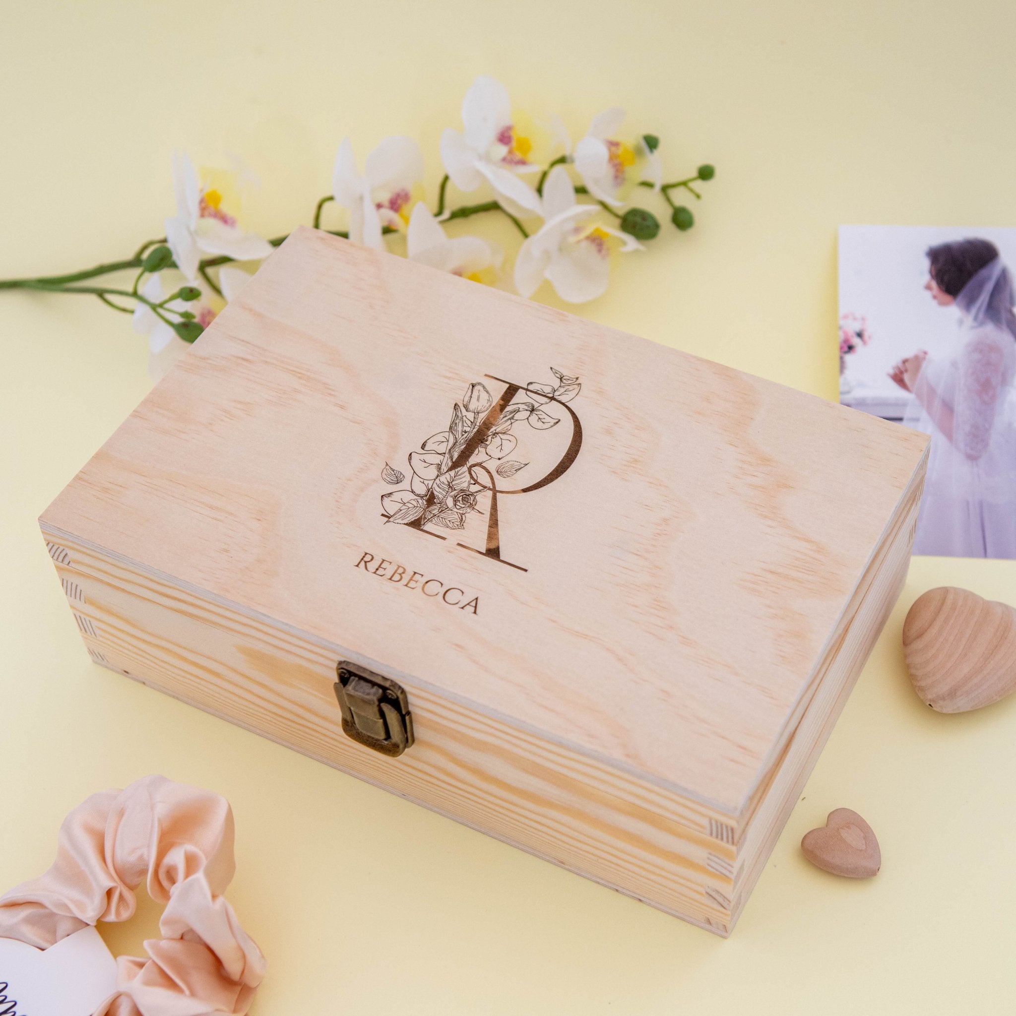 Personalised Wooden Keepsake box, Bridesmaid Proposal Gift Box - Personalised Keepsake Box - Younique Gifts Melbourne