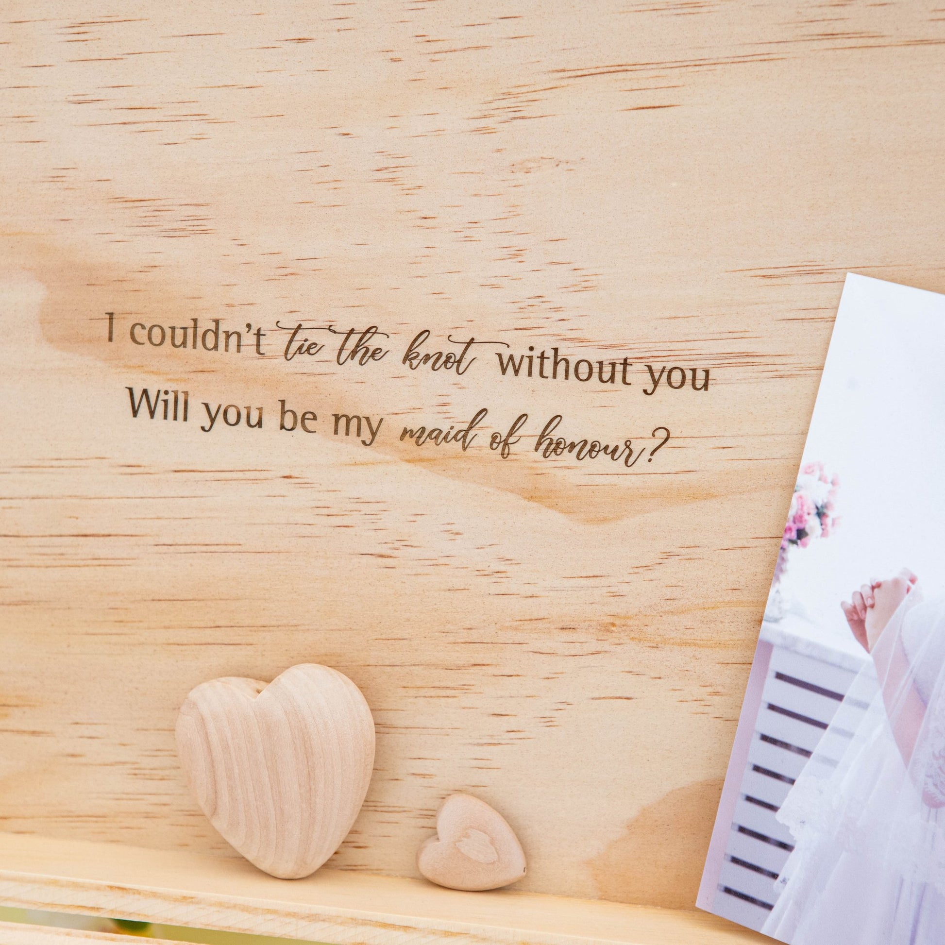 Personalised Wooden Keepsake box, Bridesmaid Proposal Gift Box - Personalised Keepsake Box - Younique Gifts Melbourne