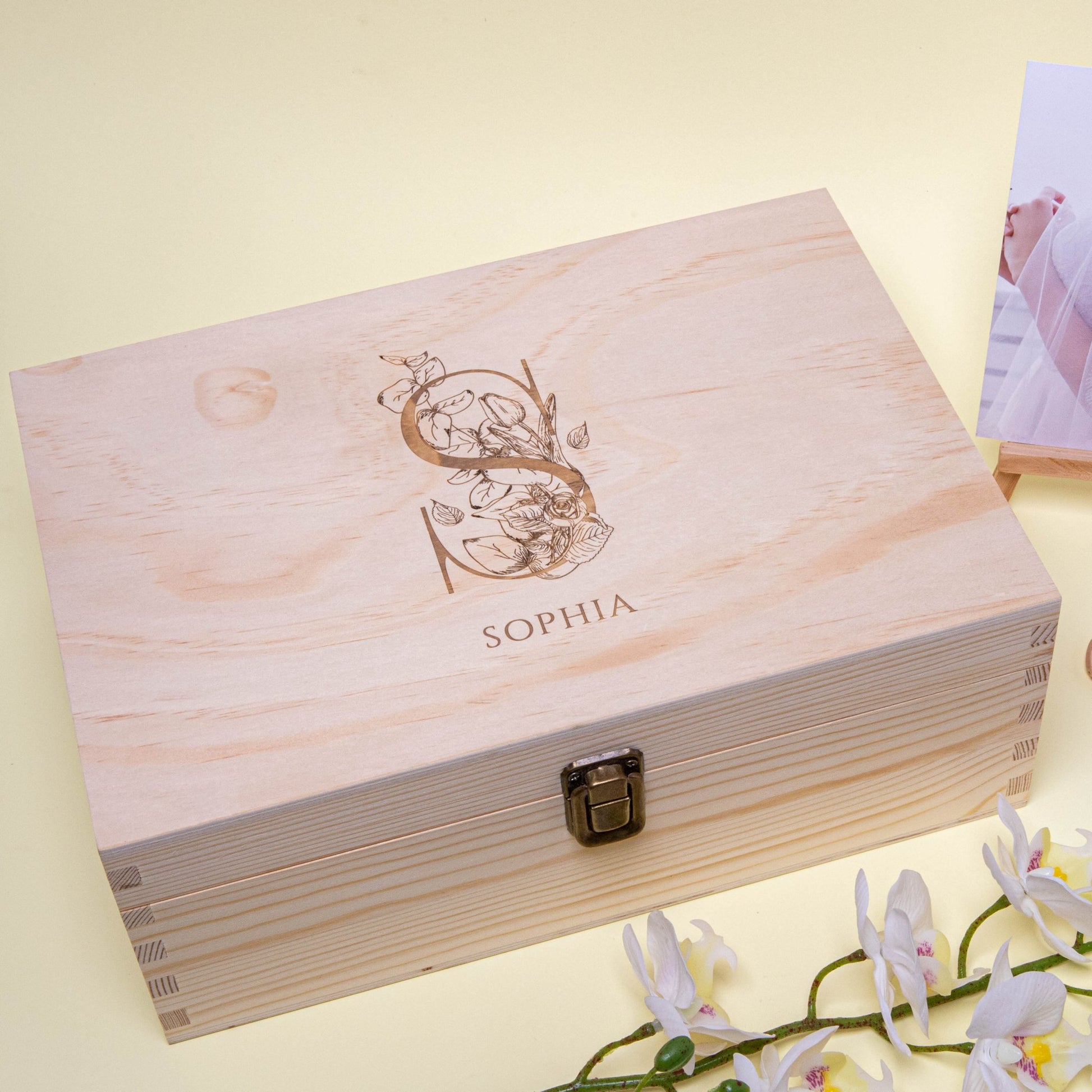 Personalised Wooden Keepsake box, Bridesmaid Proposal Gift Box - Personalised Keepsake Box - Younique Gifts Melbourne