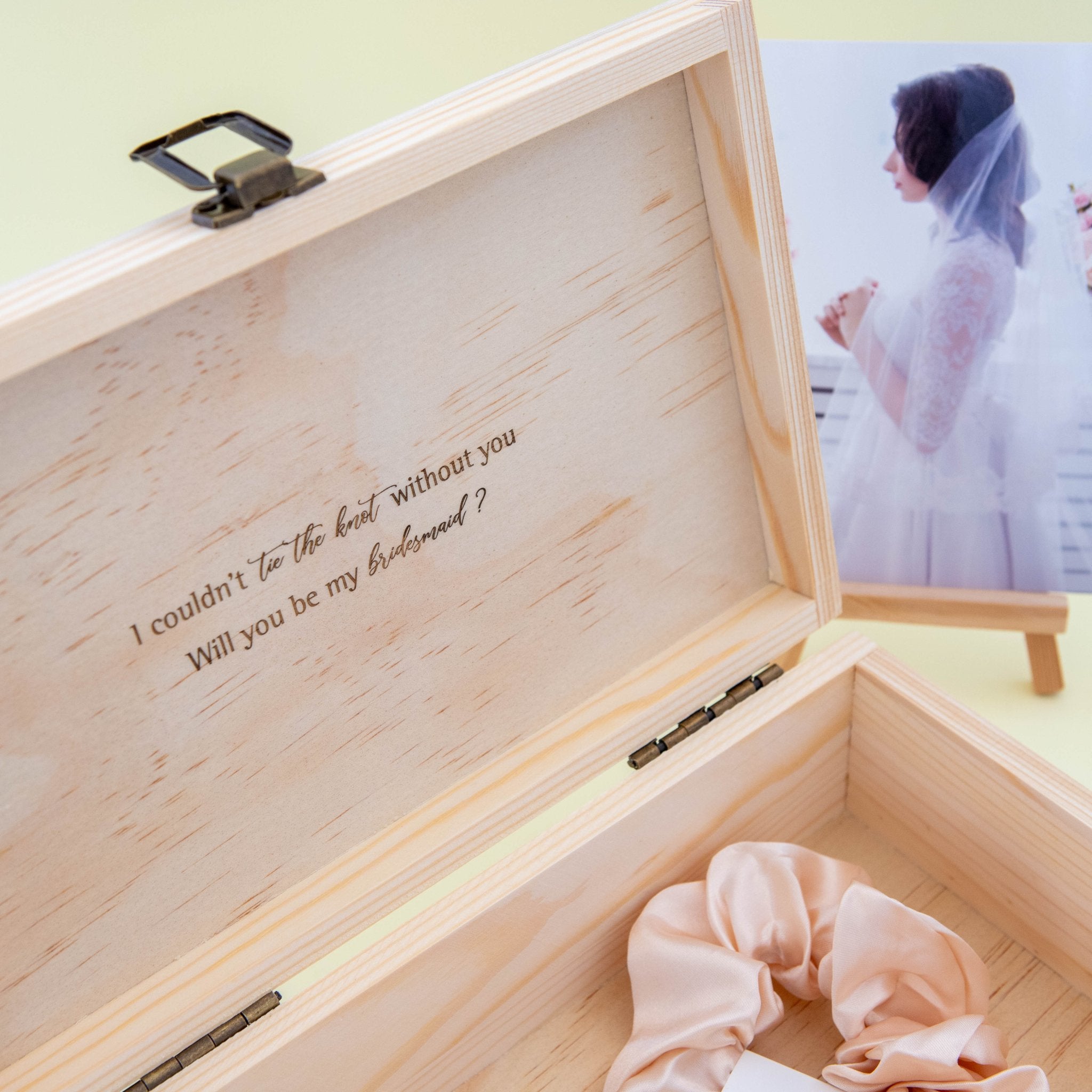 Personalised Wooden Keepsake box, Bridesmaid Proposal Gift Box - Personalised Keepsake Box - Younique Gifts Melbourne