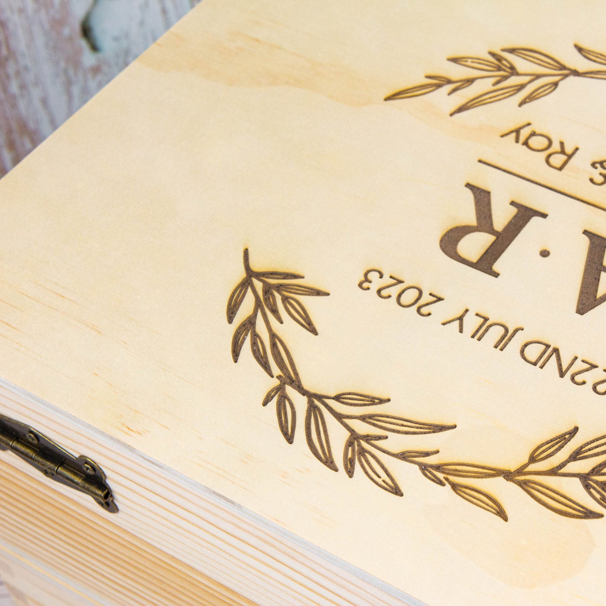 Personalised Wooden Keepsake box for a couple, 5th Anniversary Gift - Personalised Keepsake Box - Younique Gifts Melbourne