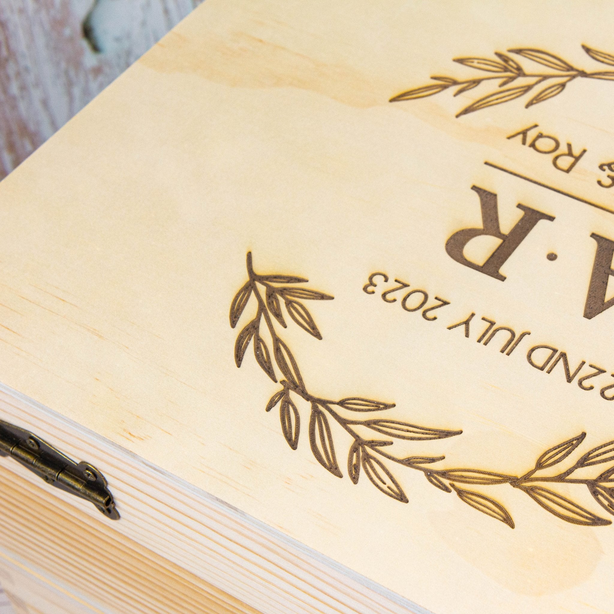 Personalised Wooden Keepsake box for a couple, 5th Anniversary Gift - Personalised Keepsake Box - Younique Gifts Melbourne