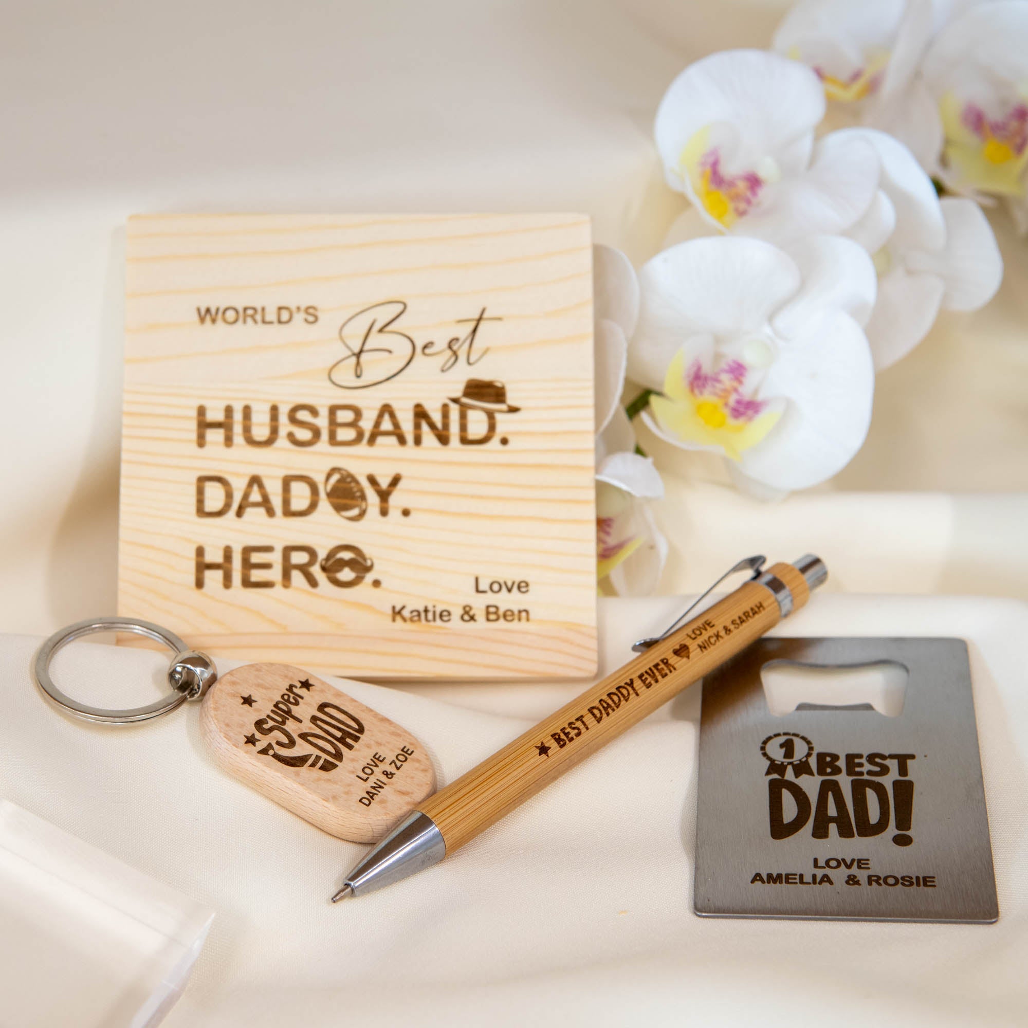 Personalised Wooden Ball Point Pen, Laser Engraved Bamboo Pen Father's Day Gift - Personalised Pen - Younique Gifts Melbourne