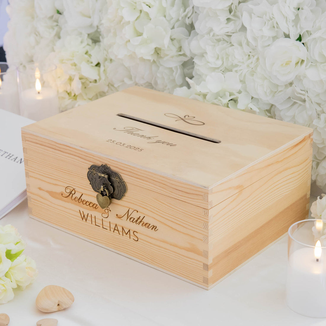 Personalised Wooden Wishing Well Box | Eternal Heart - Younique Gifts