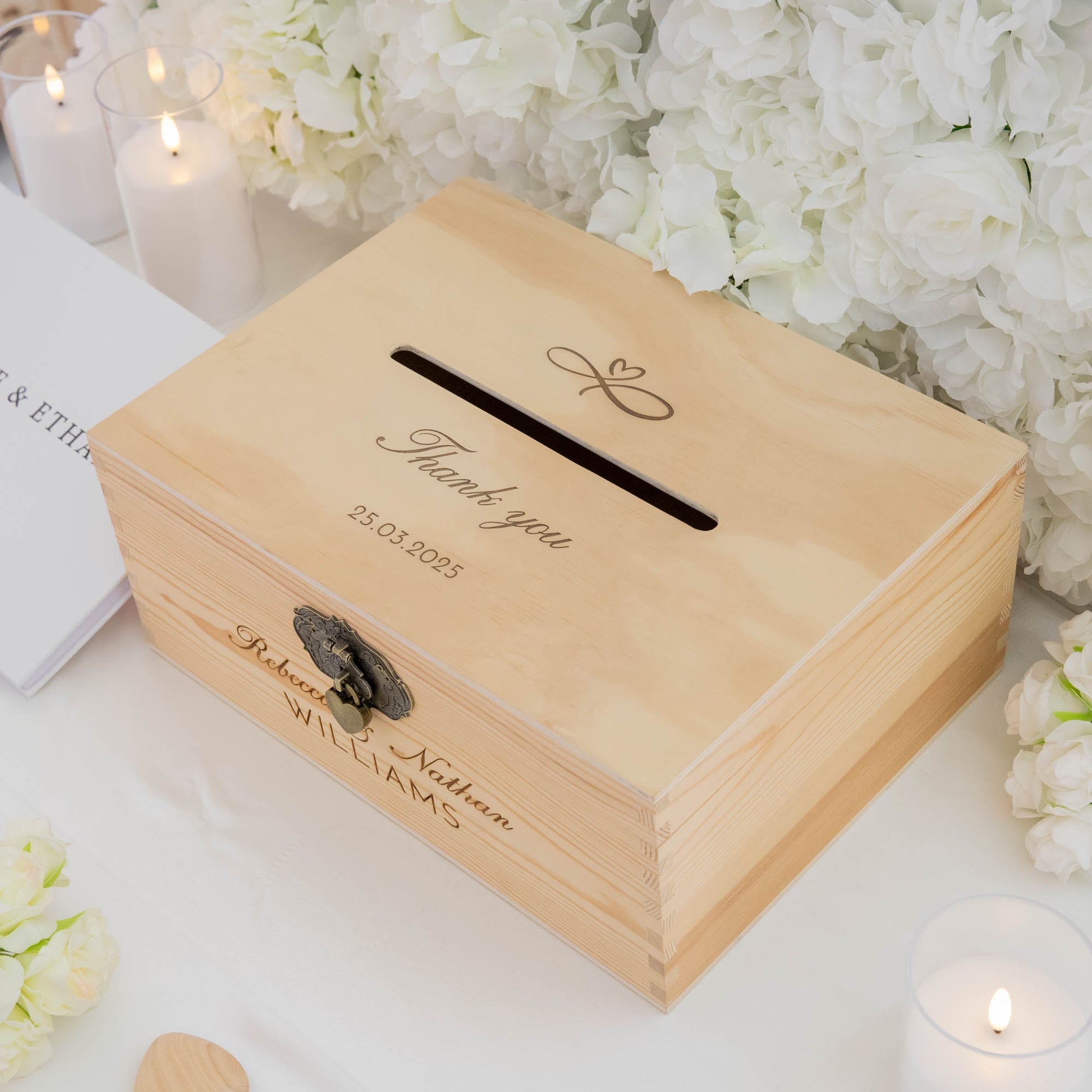 Personalised Wooden Wishing Well Box | Eternal Heart - Younique Gifts