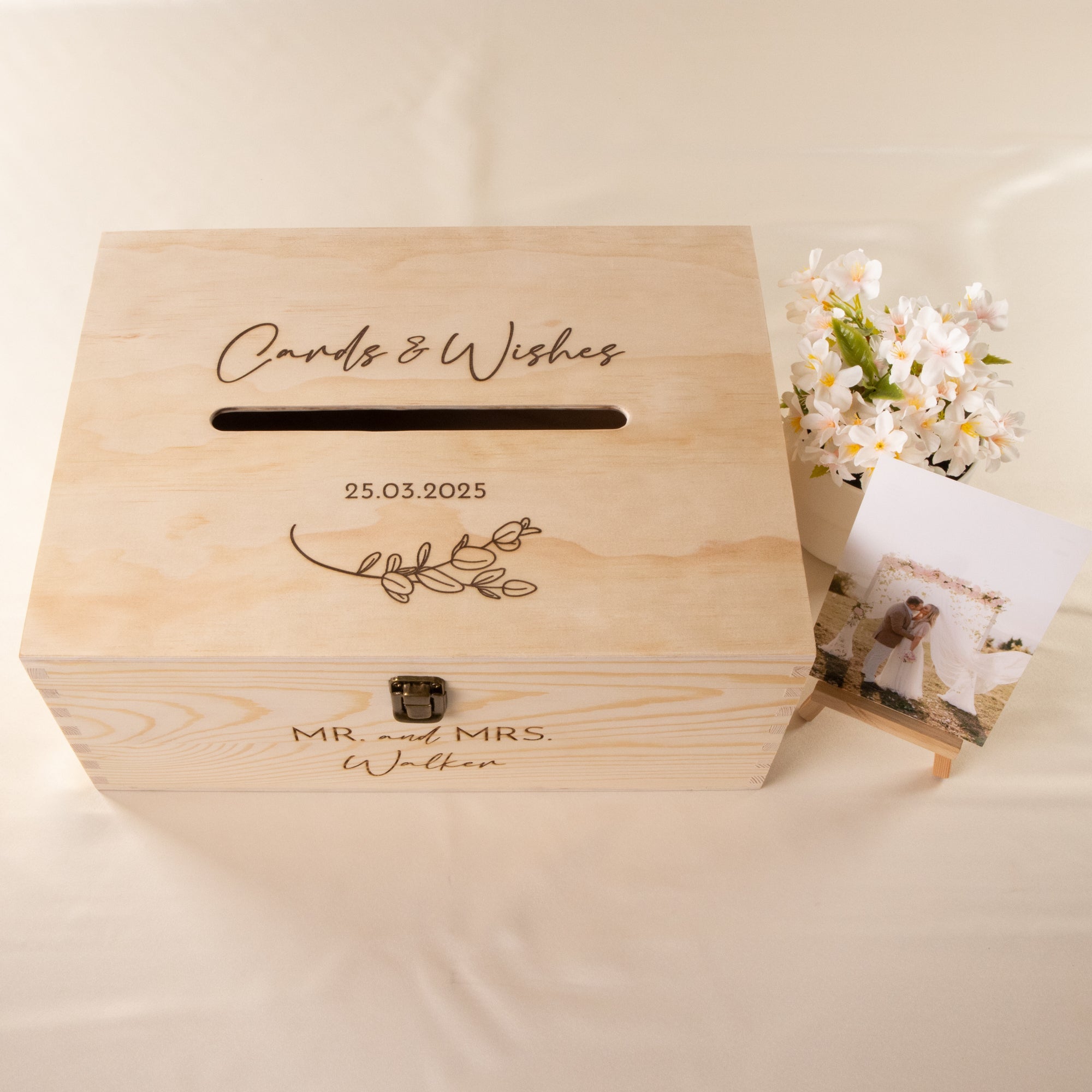 Personalised Wooden Wishing Well Box | Leaf - Personalised wishing well box - Younique Gifts Melbourne