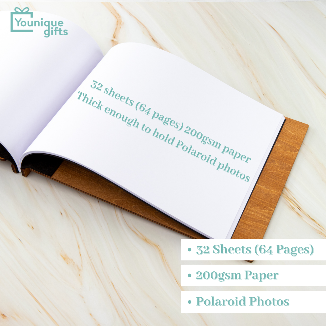 Modern Personalised Wedding Guest Book – Timeless Wedding Keepsake