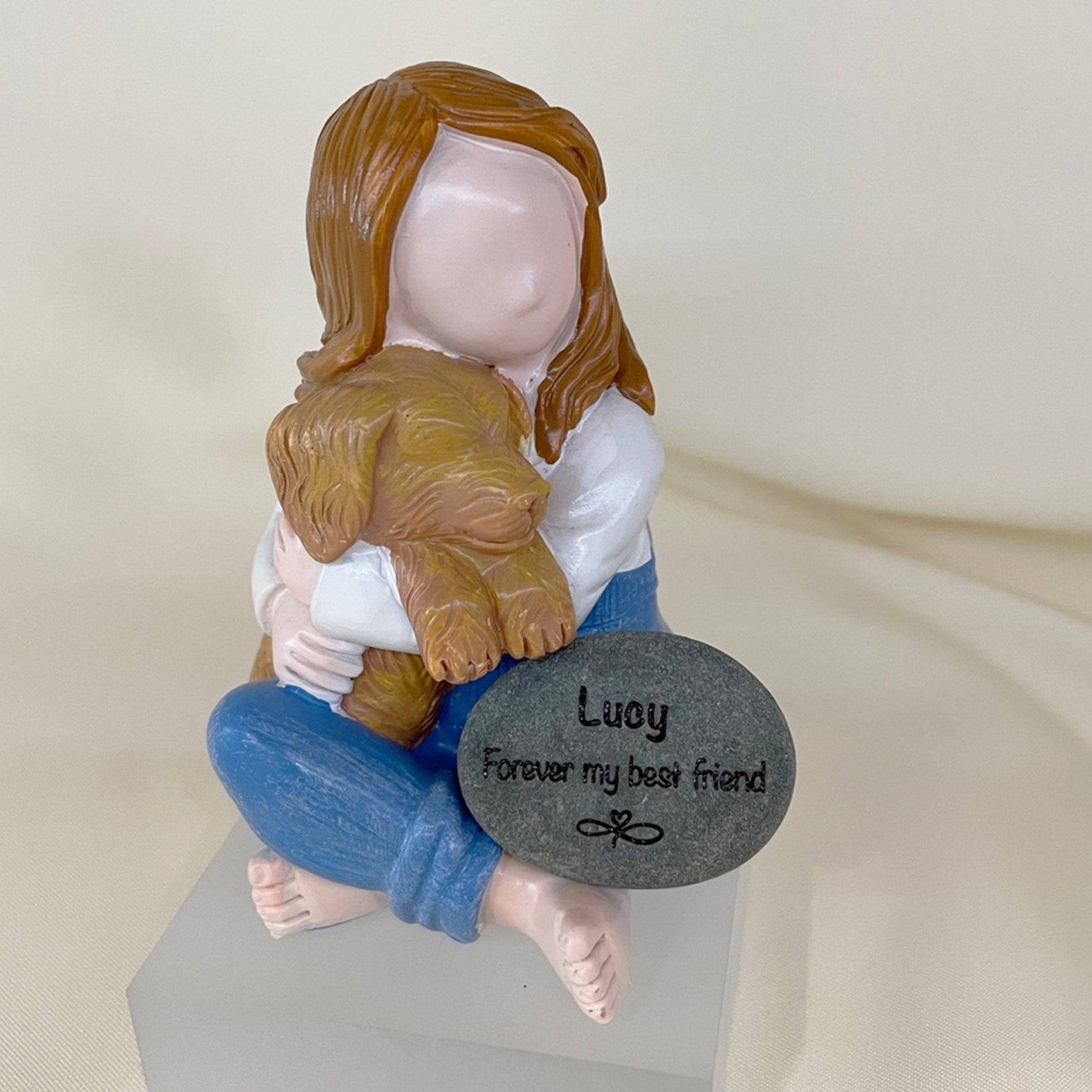 Personalized Pet Memorial Pebble Stone: Engraved and Etched Natural Stone Keepsake - Younique Gifts