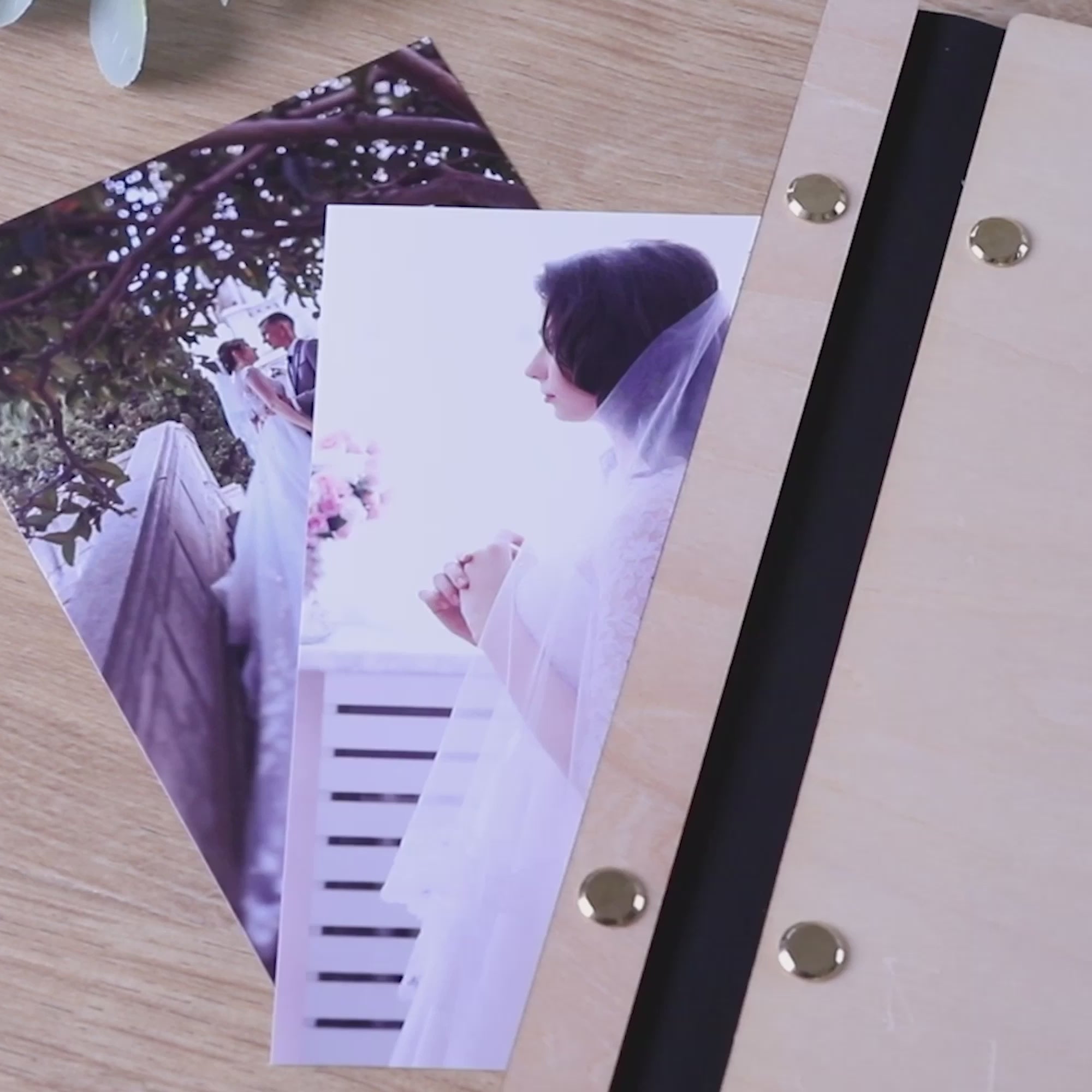 Luxury Personalised Wedding Guest Book – Premium Wood & Custom Engrave