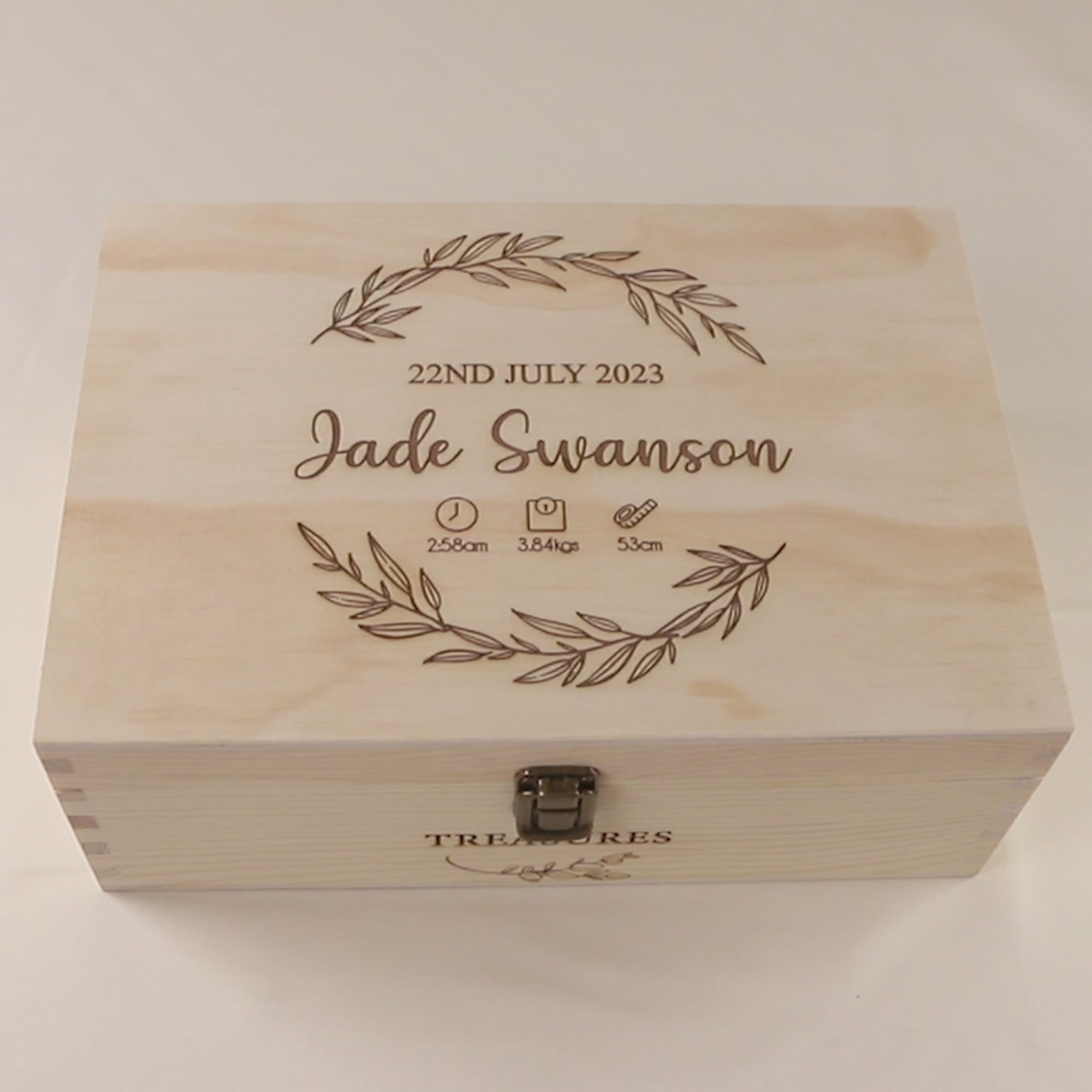 Personalised Wooden Keepsake box, New Baby Mom Gift