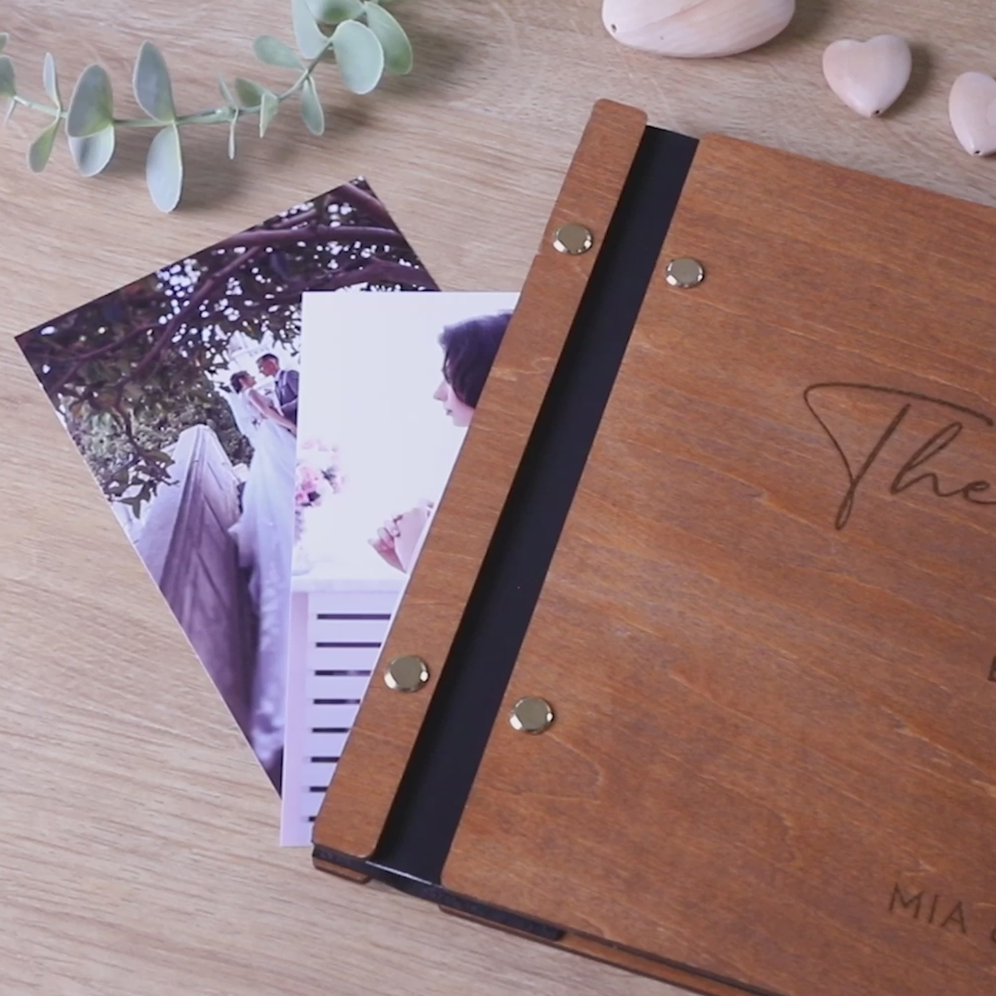 Engraved Wedding Guest Book – Custom Names & Date, Lasting Keepsake