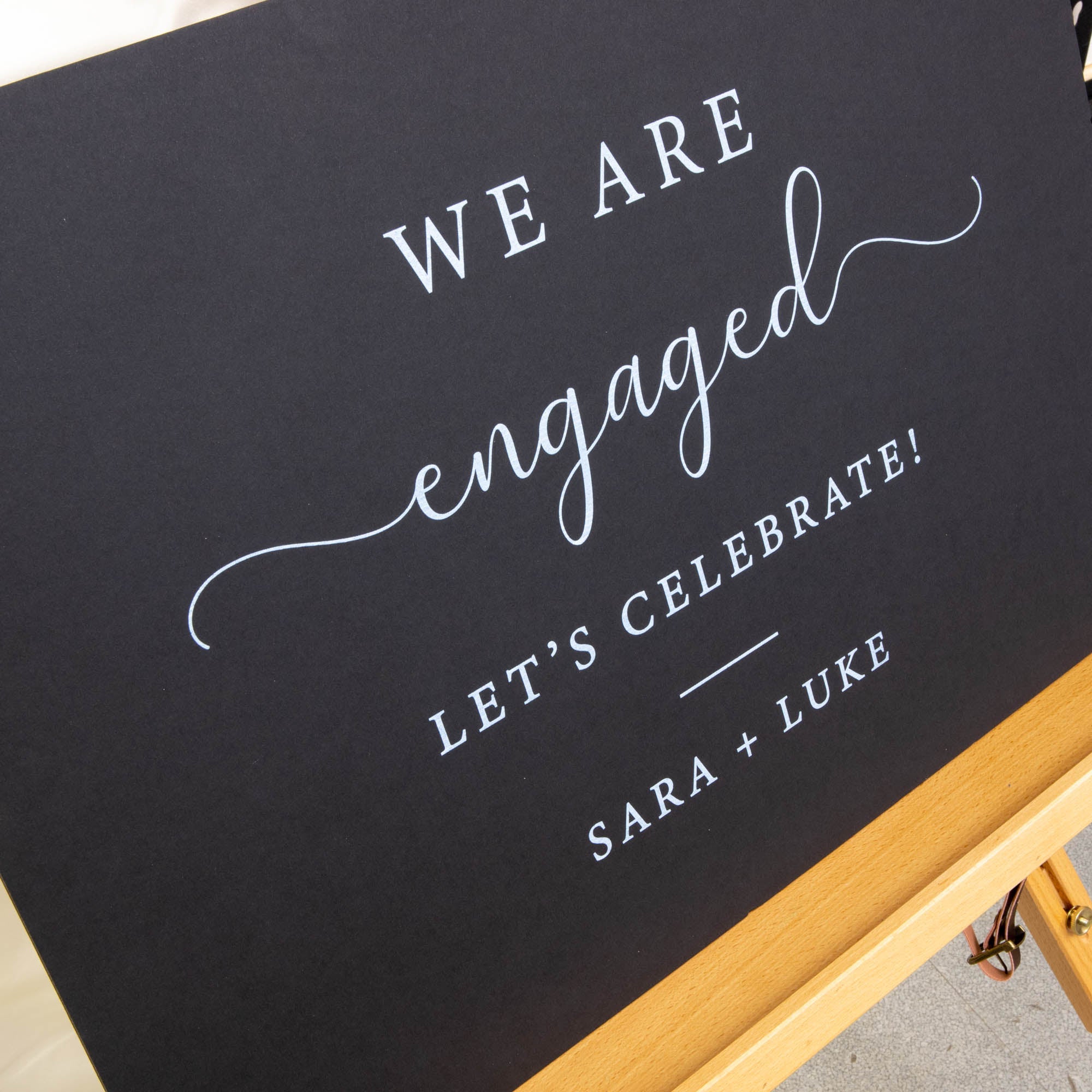 Printed Wedding Welcome sign | Black Landscape - Personalised welcome sign - Younique Gifts Melbourne