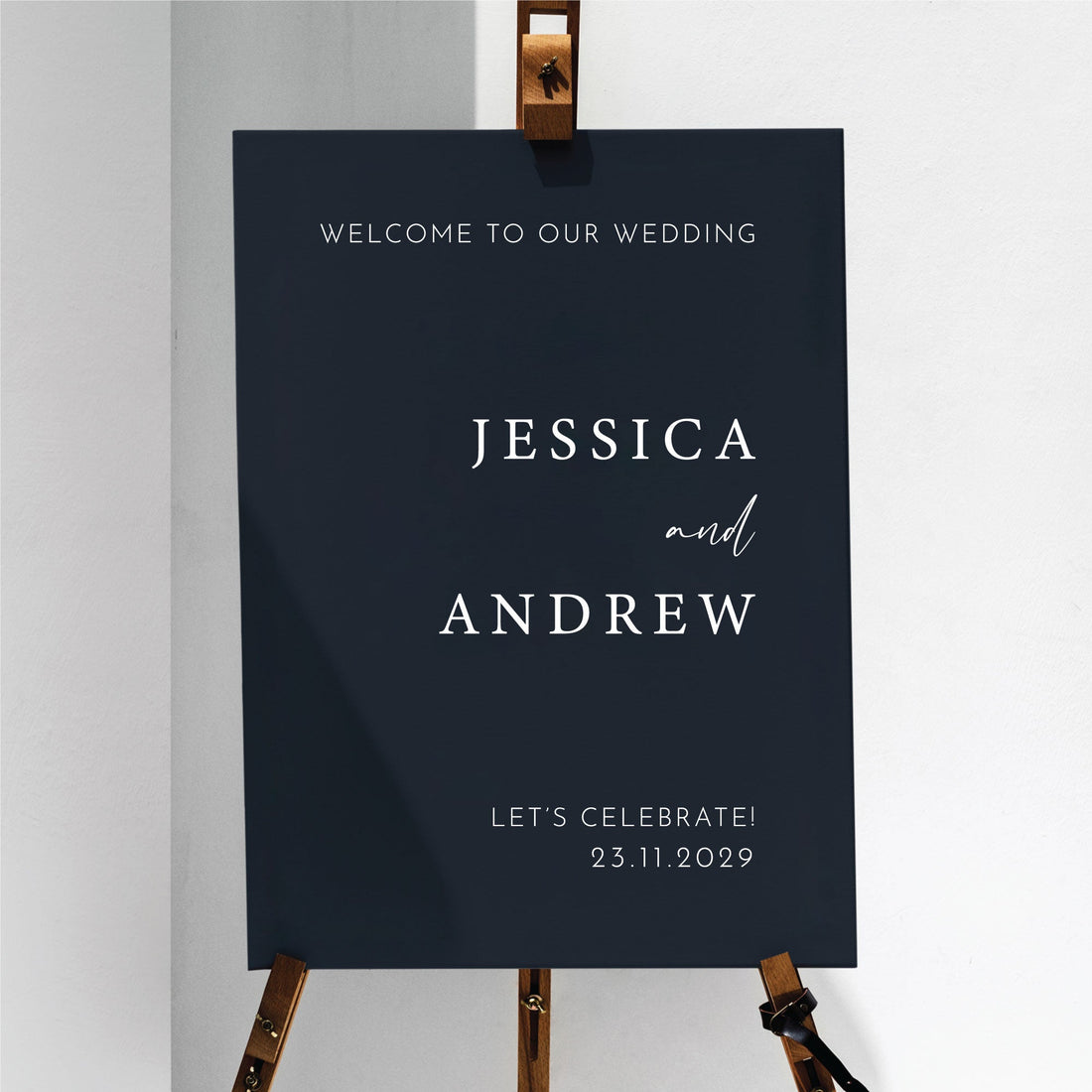Printed Wedding Welcome sign | Black Portrait - Younique Gifts