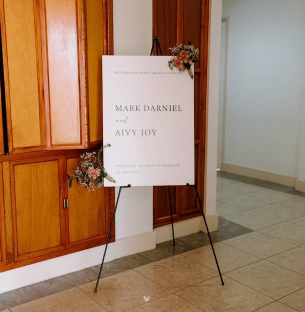 Printed Wedding Welcome sign | Black Portrait - Younique Gifts