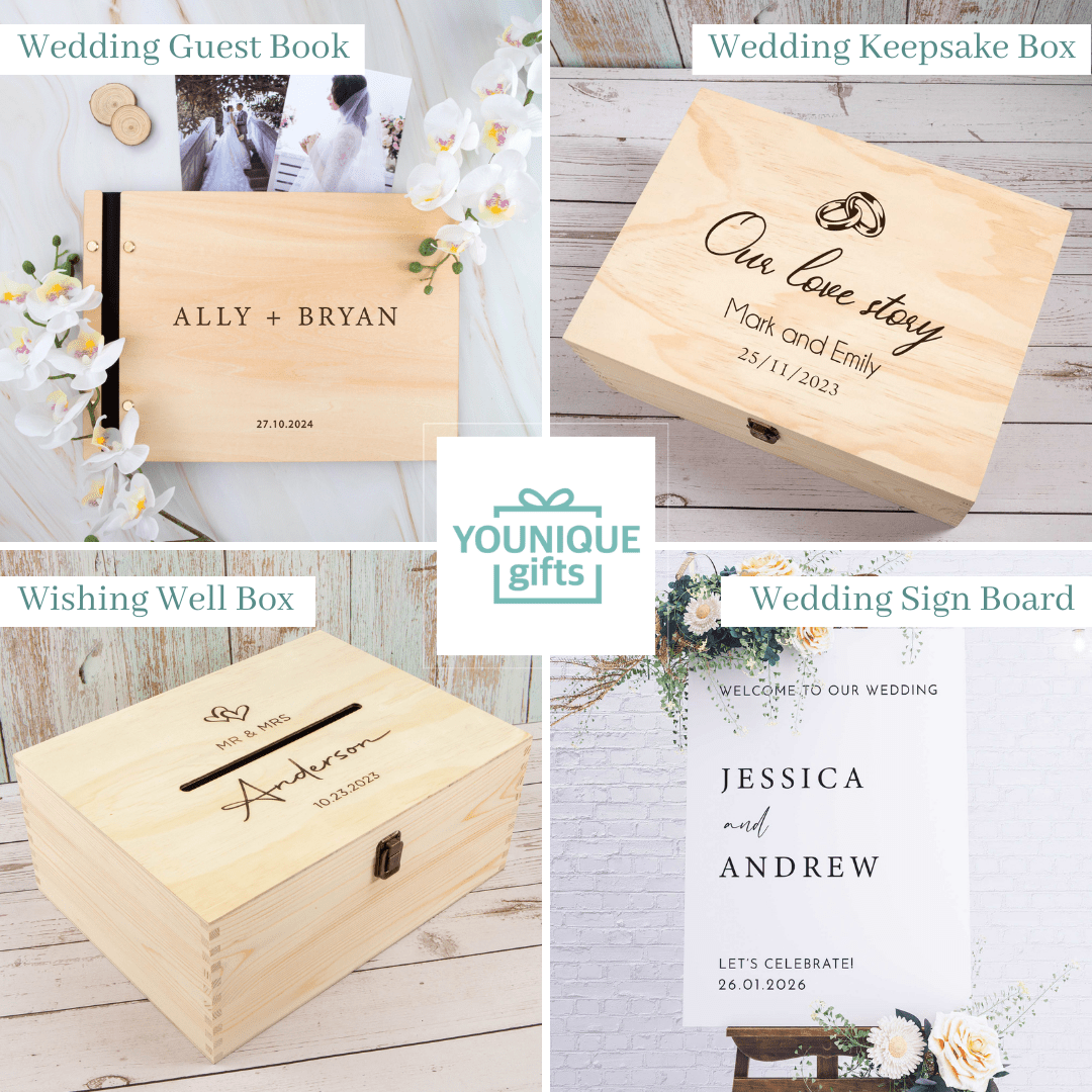 Printed Wedding Welcome sign | White Arch - Younique Gifts