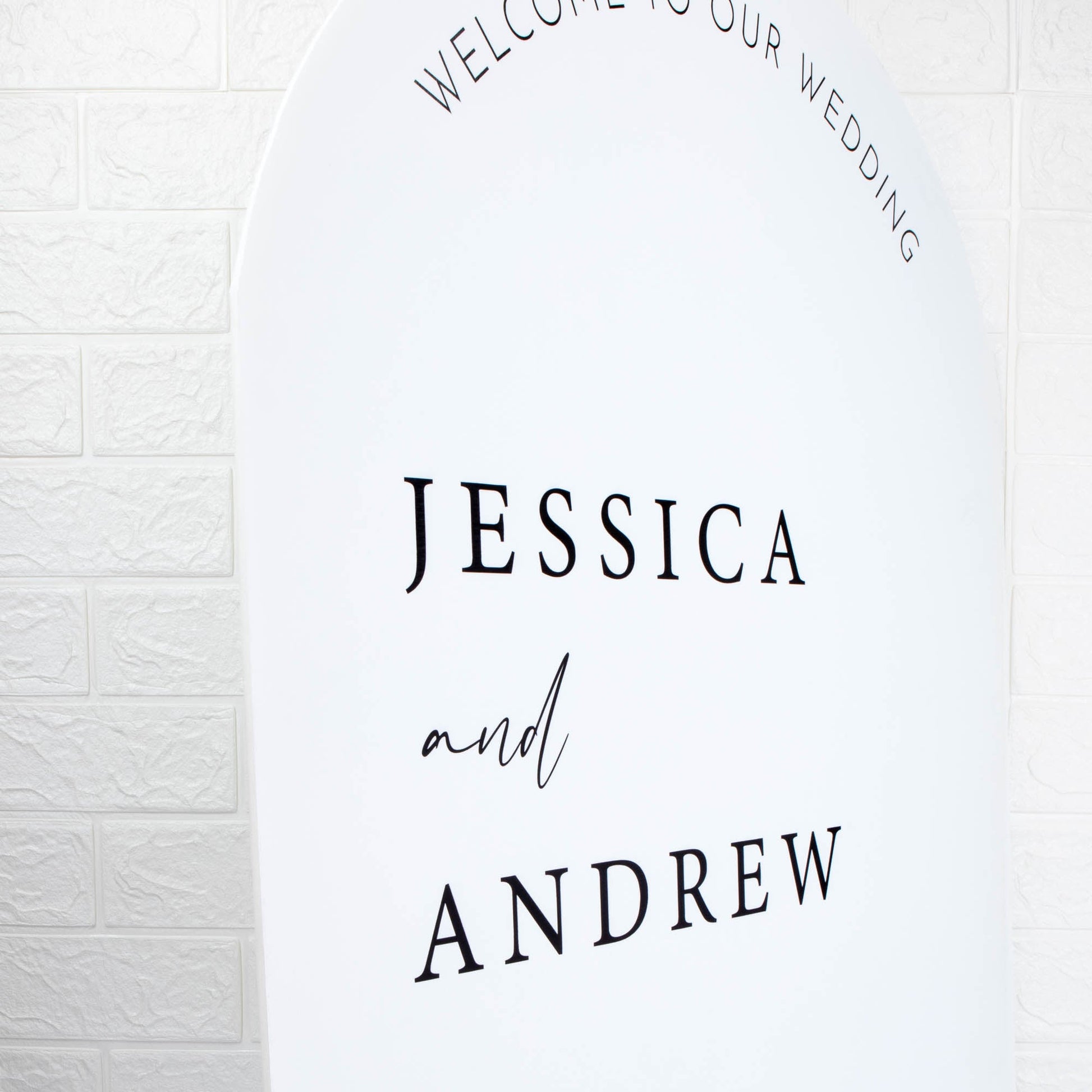 Printed Wedding Welcome sign | White Arch - Younique Gifts