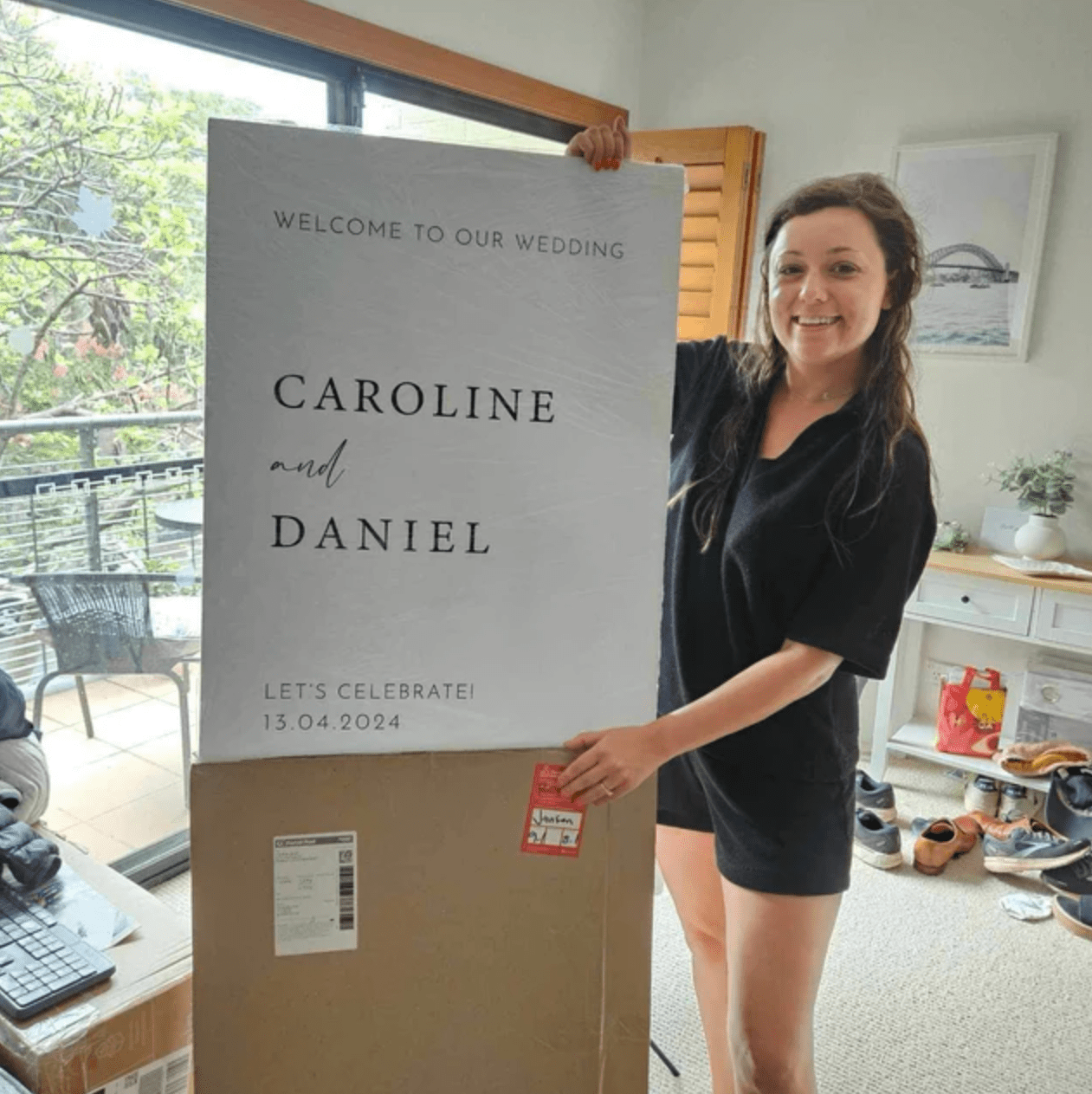 Printed Wedding Welcome sign | White Landscape - Younique Gifts