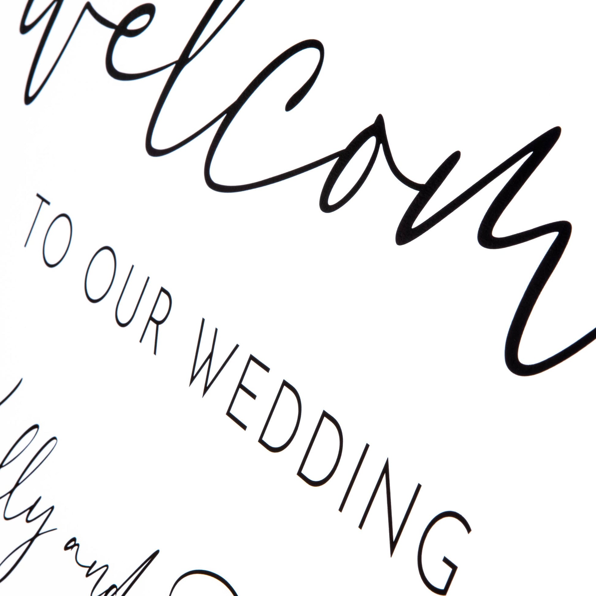 Printed Wedding Welcome sign | White Landscape - Younique Gifts