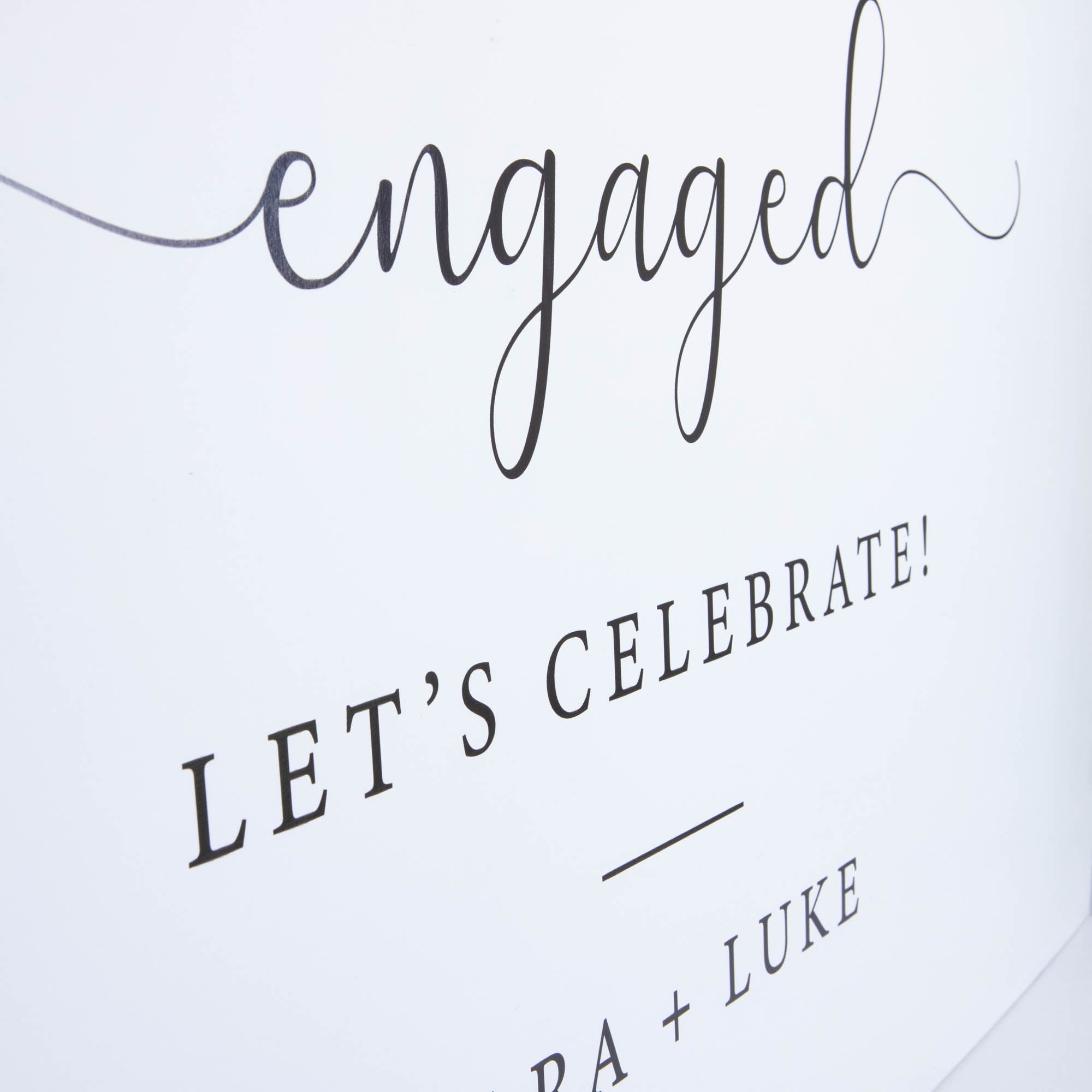 Printed Wedding Welcome sign | White Landscape - Personalised welcome sign - Younique Gifts Melbourne