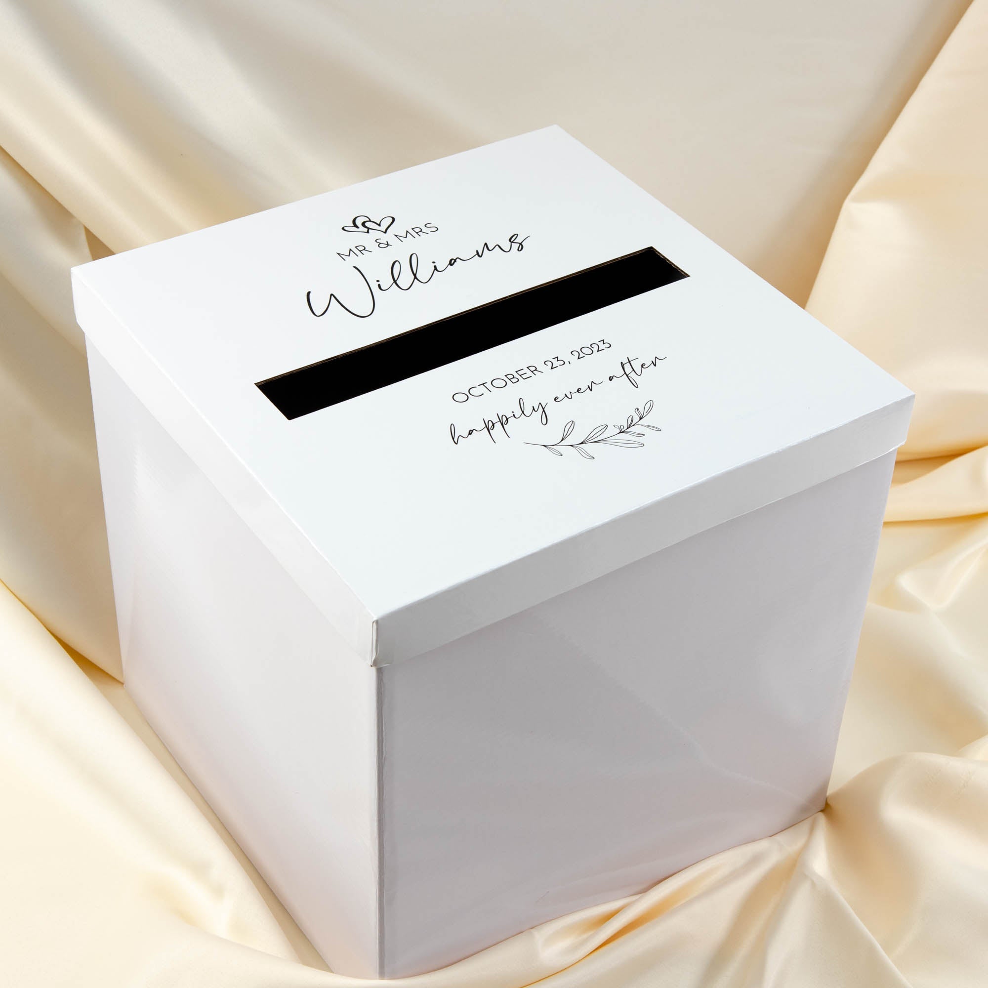 Printed Wishing Well box | White Card Board - Younique Gifts