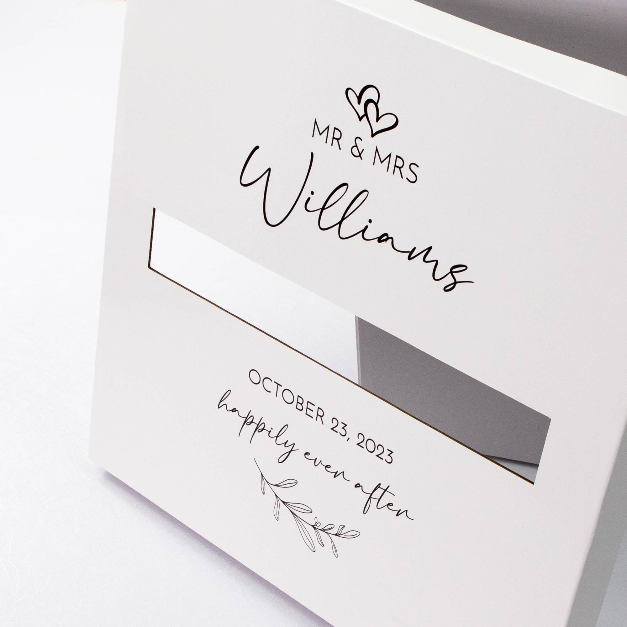 Printed Wishing Well box | White Card Board - Younique Gifts