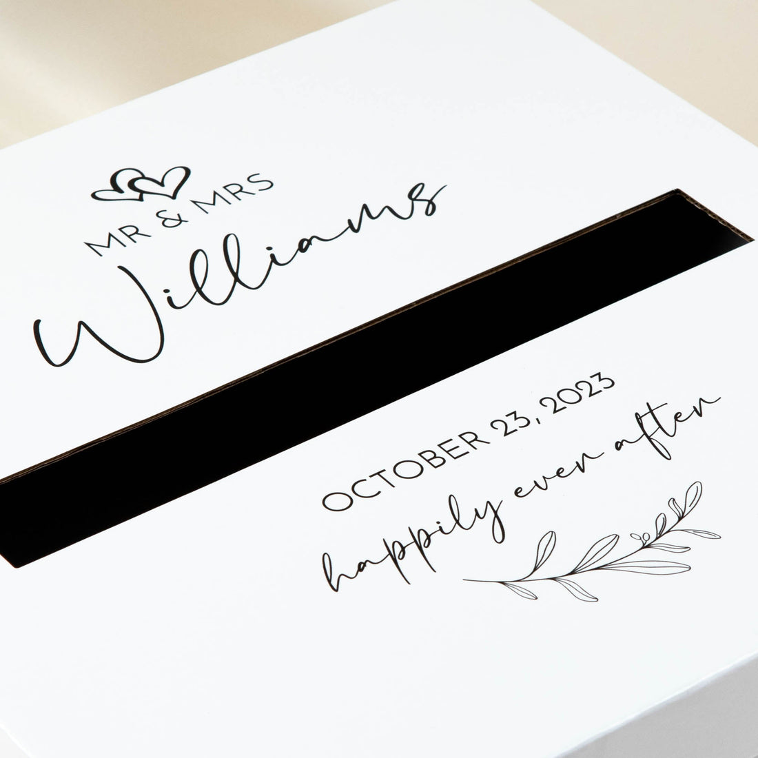 Printed Wishing Well box | White Card Board - Younique Gifts