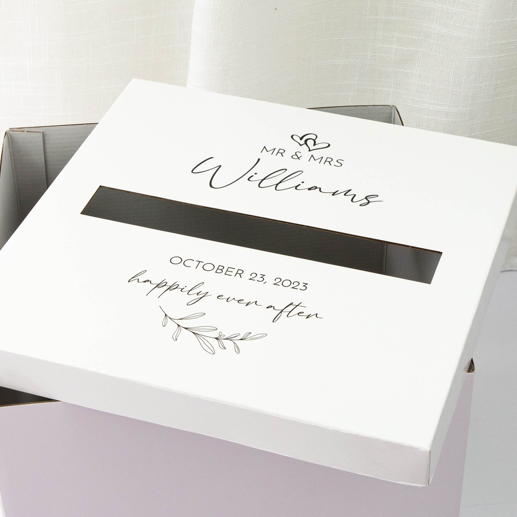 Printed Wishing Well box | White Card Board - Younique Gifts