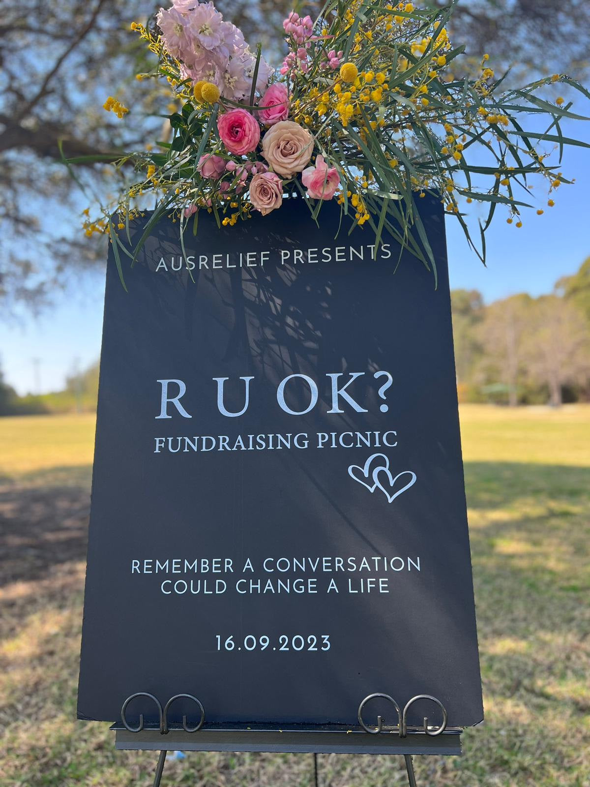 Printed Wedding Welcome sign | Black Landscape