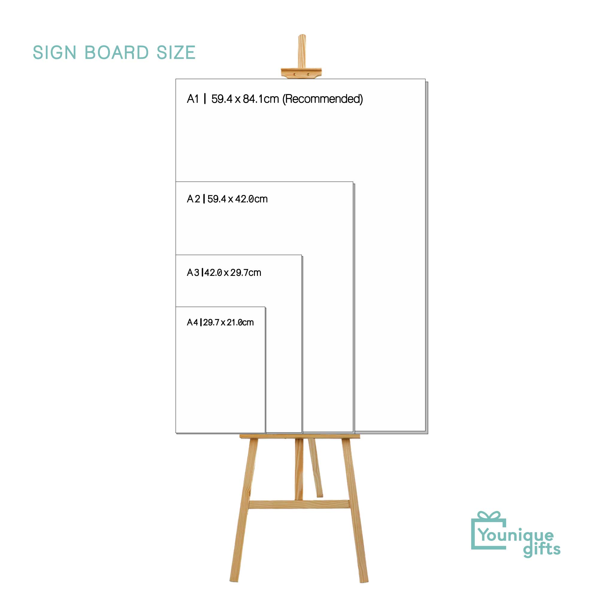 Printed Wedding Welcome sign | Black Portrait