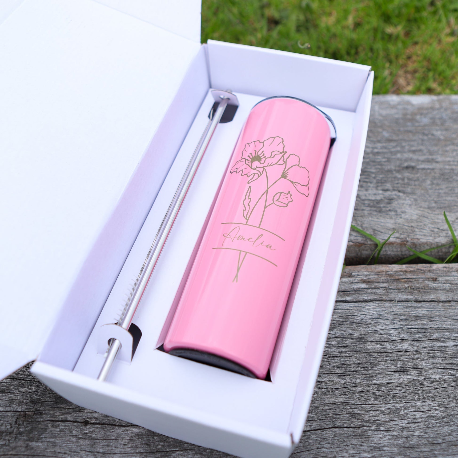 Skinny Tumbler, Personalised gift for Bridesmaid and Birthday - Personalised tumbler - Younique Gifts Melbourne