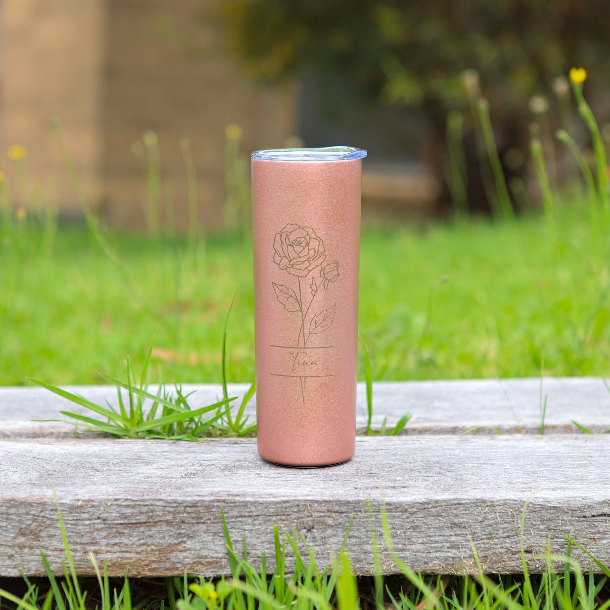 Skinny Tumbler, Personalised gift for Bridesmaid and Birthday - Personalised tumbler - Younique Gifts Melbourne