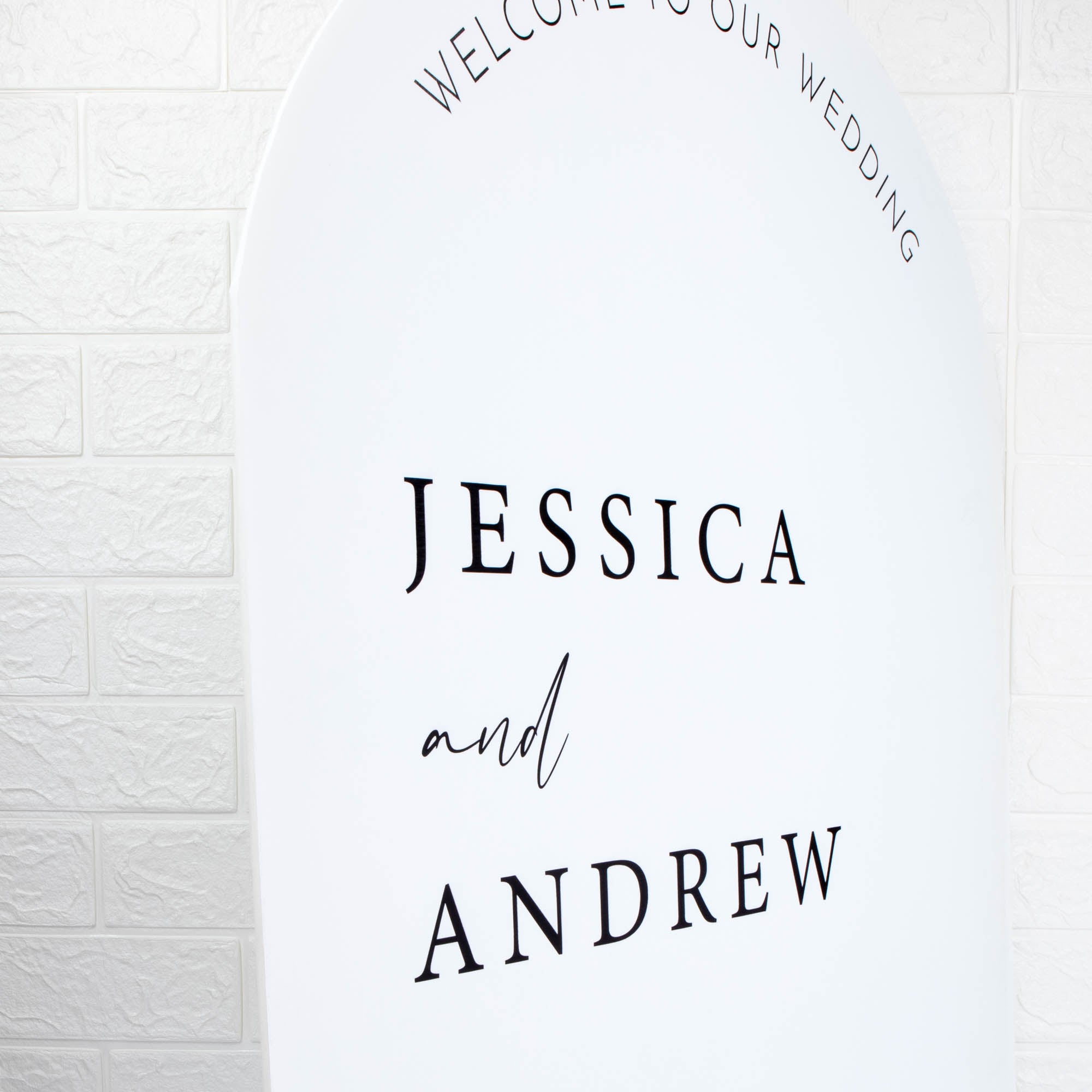 Printed Wedding Welcome sign | White Arch