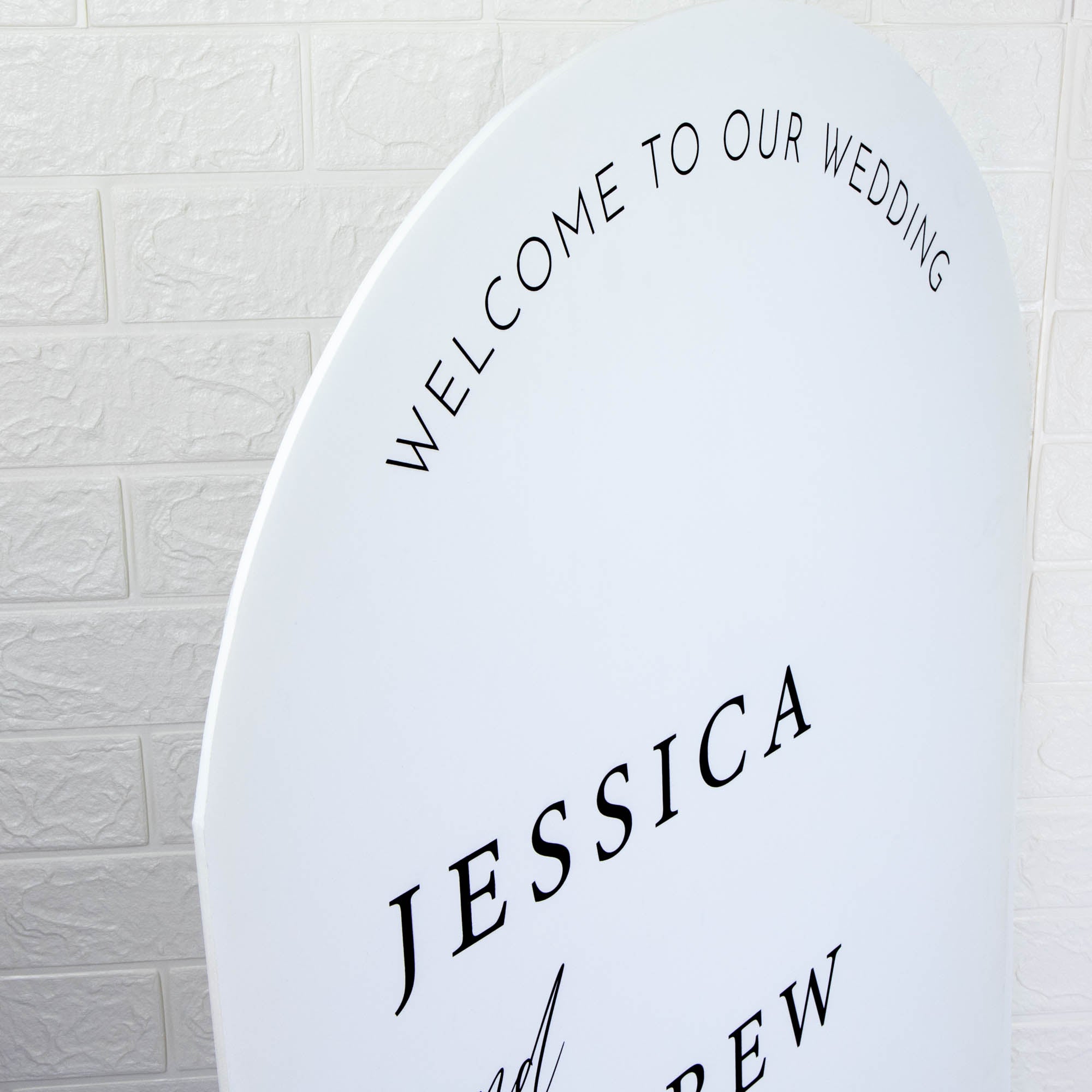 Printed Wedding Welcome sign | White Arch