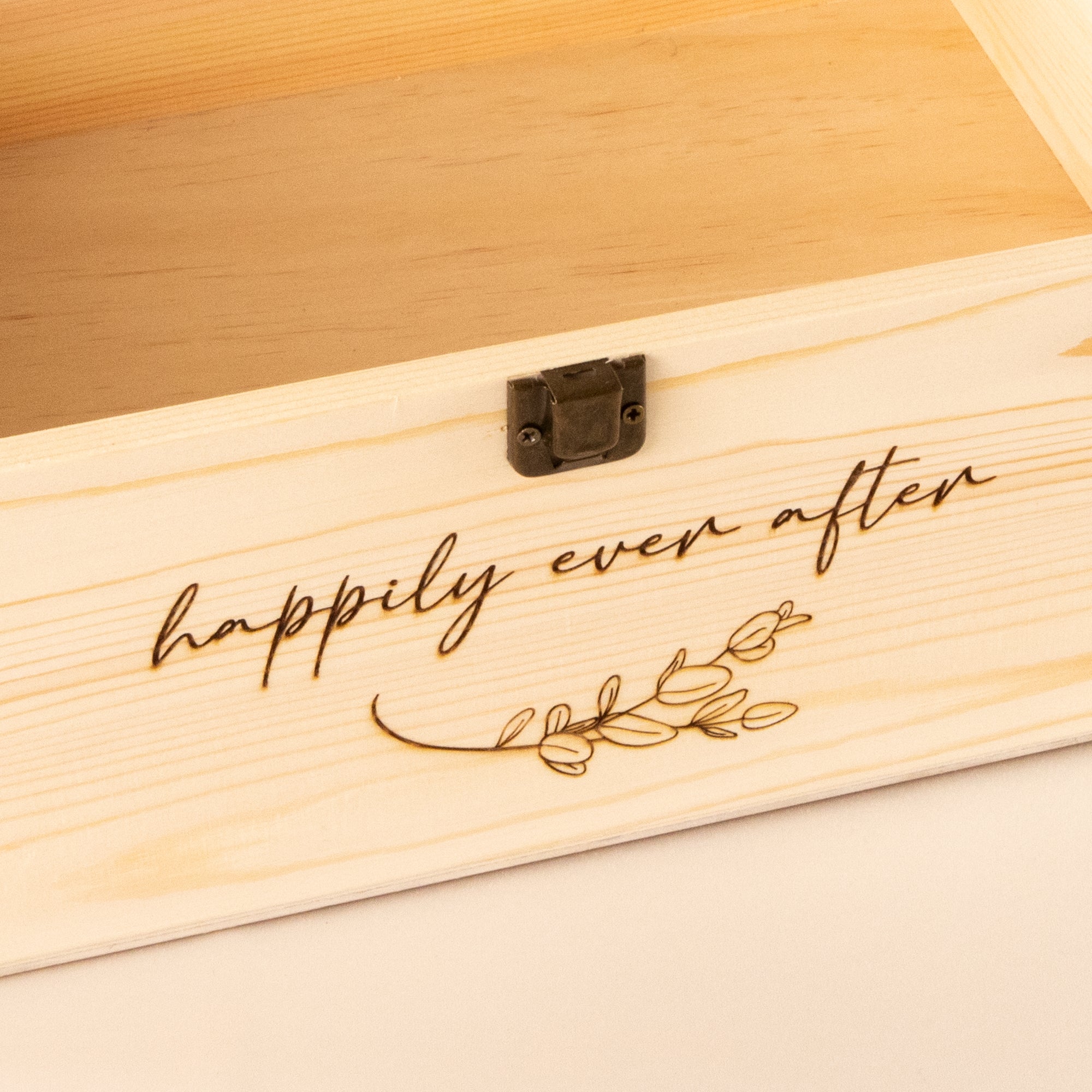 Personalised Wooden Wishing Well Box | Double Hearts