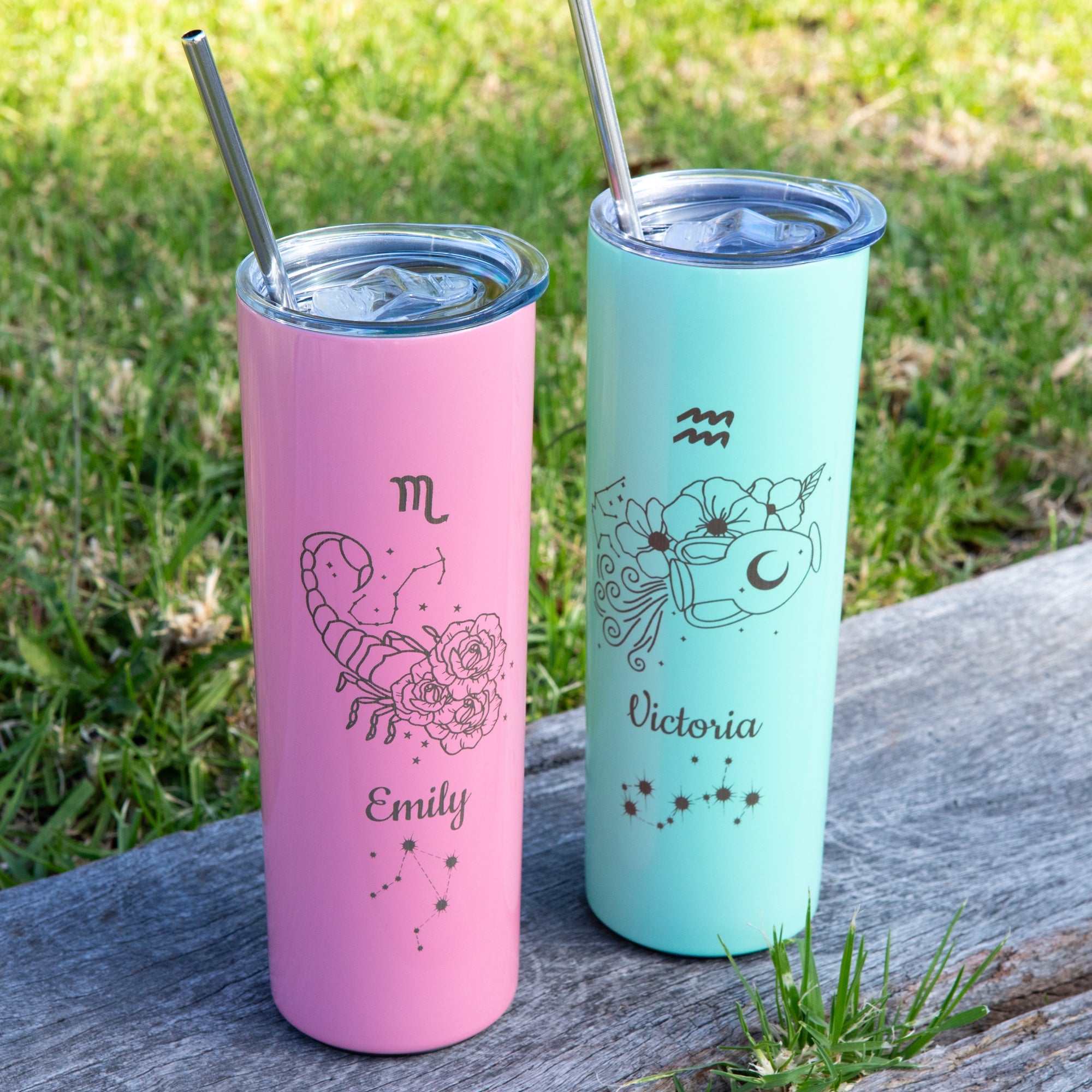 Zodiac Signs Tumbler, Personalised gift for Bridesmaid and Birthday - Personalised tumbler - Younique Gifts Melbourne