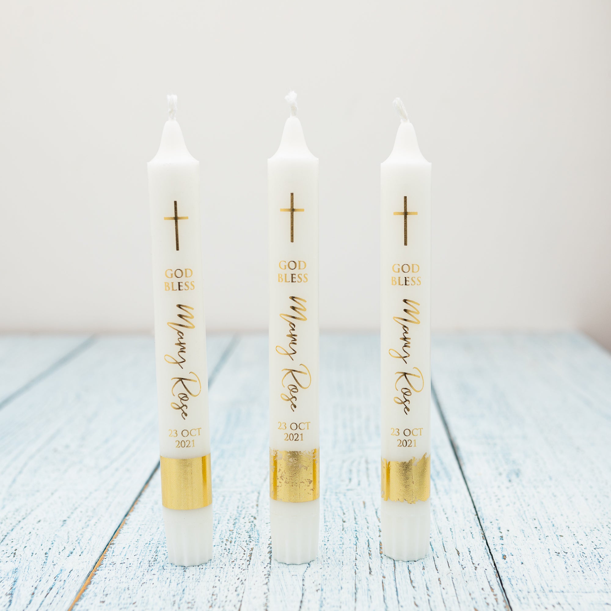 Personalised Elegant Gold Foil Christening Design [C]