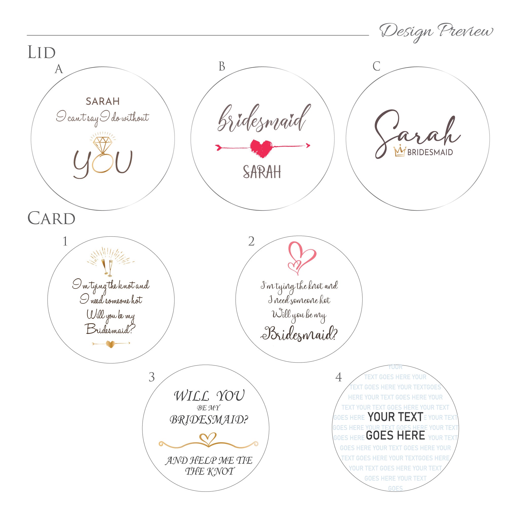 Personalised Round Keepsake box - Bridesmaid and Maid of honour Gift, Wedding Gift, Birthday gift Custom Jewellery box