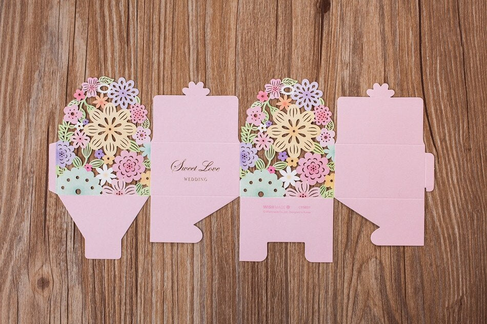 Wedding Favours and Gifts for Guests Laser cut Paper Candy Box, Wedding Decoration