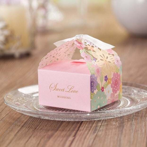 Wedding Favours and Gifts for Guests Laser cut Paper Candy Box, Wedding Decoration