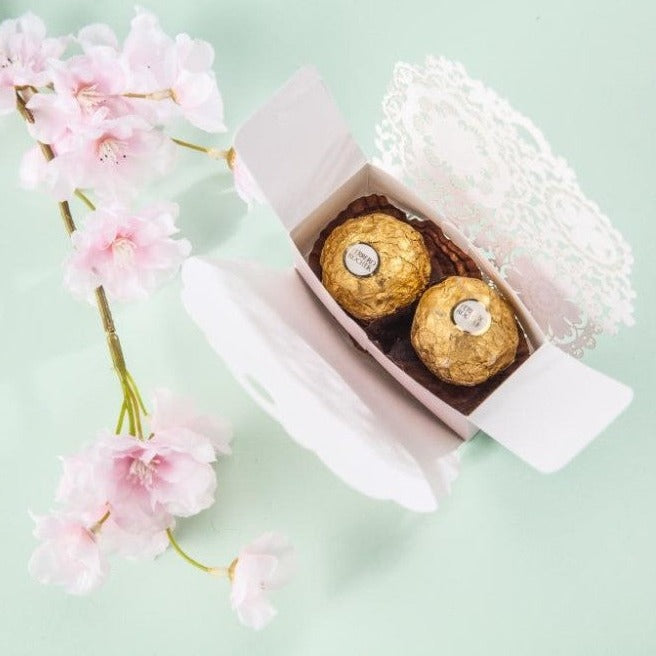 Wedding Favours and Gifts for Guests Laser cut Paper Candy Box, Wedding Decoration