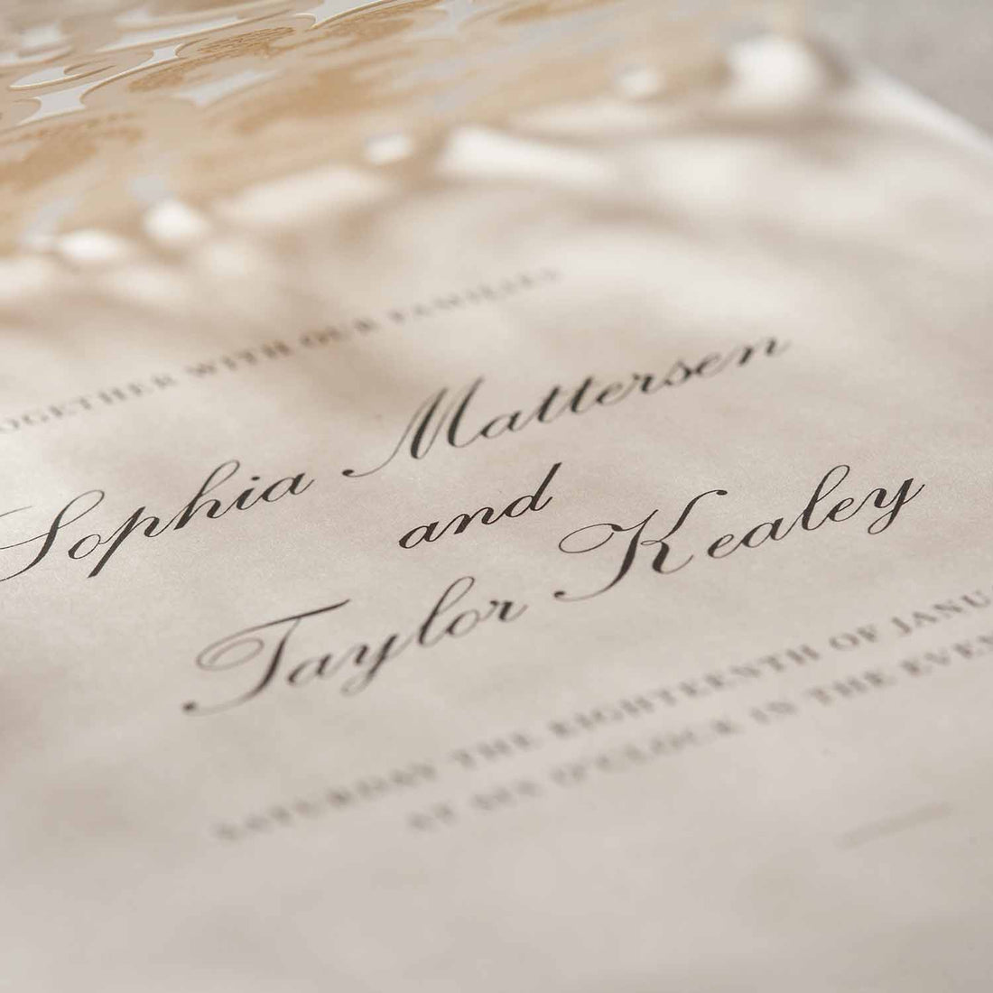 Laser cut wedding invitations - CW5001