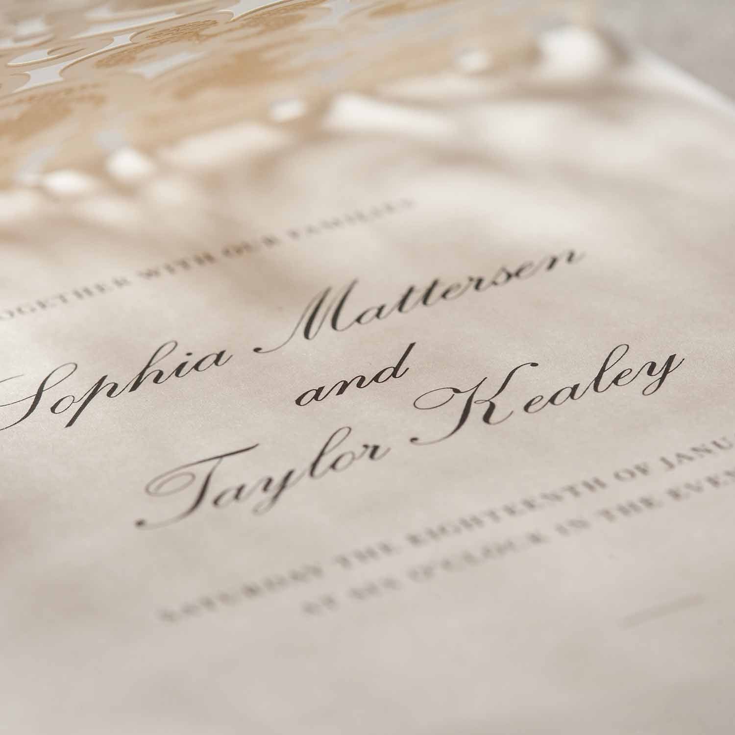 Laser cut wedding invitations - CW5001