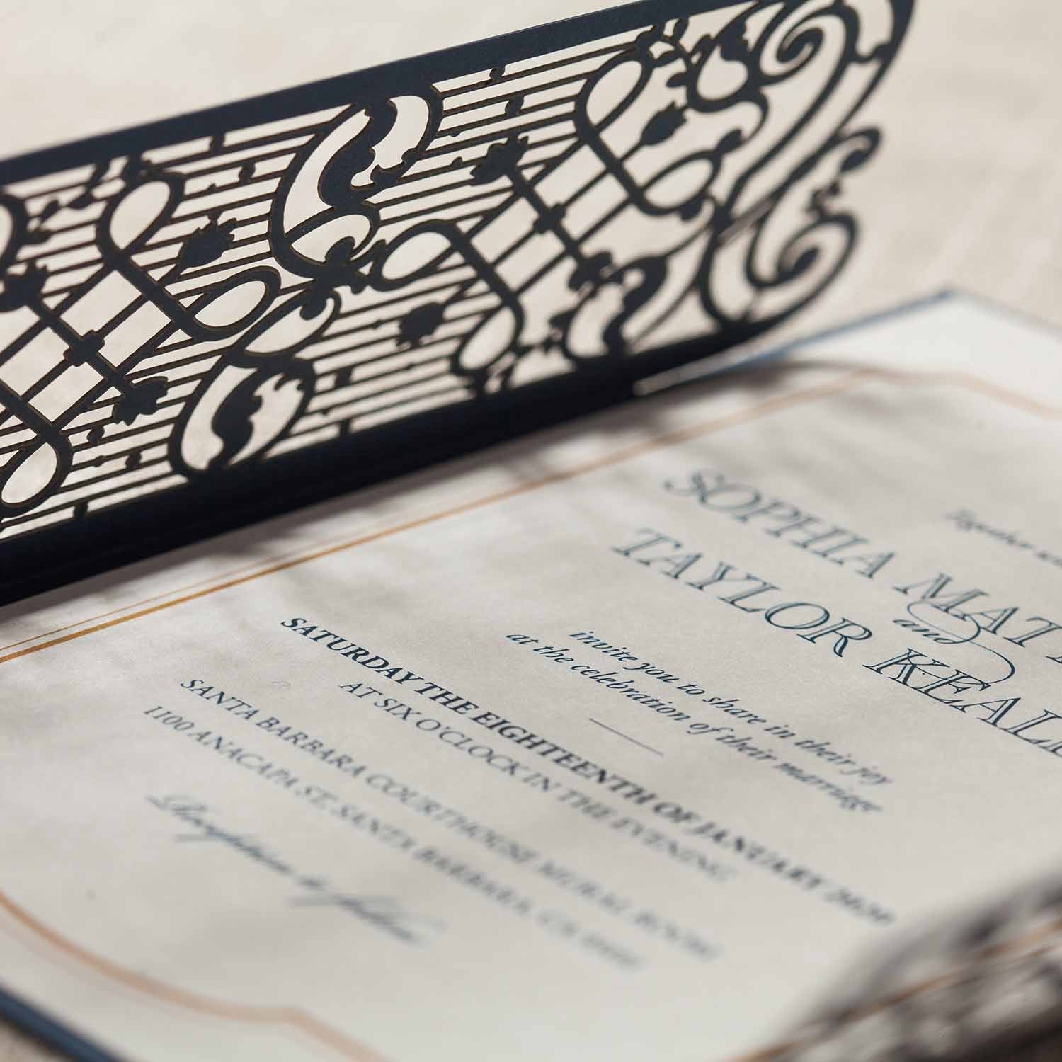 Laser cut wedding invitations - CW5102