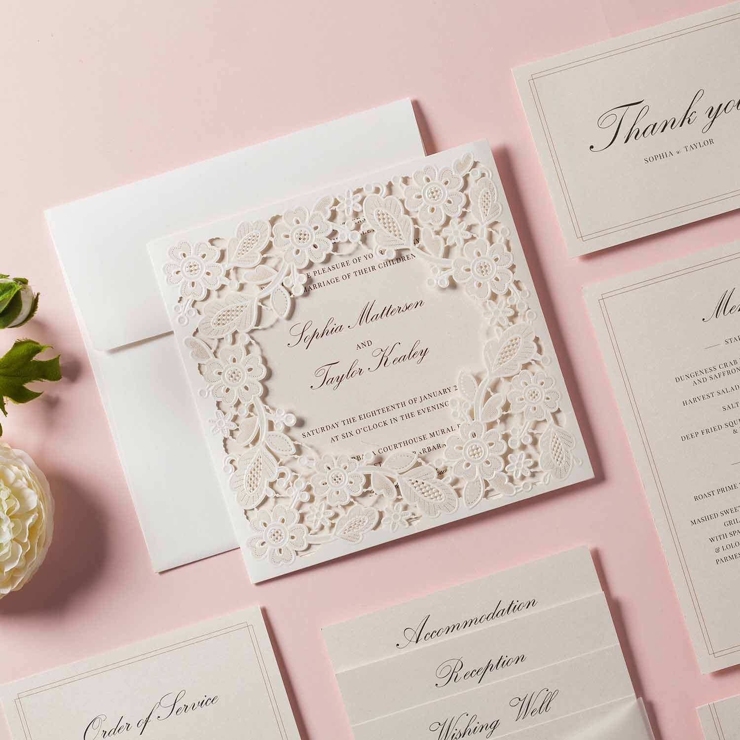 Laser cut wedding invitations - CW5197