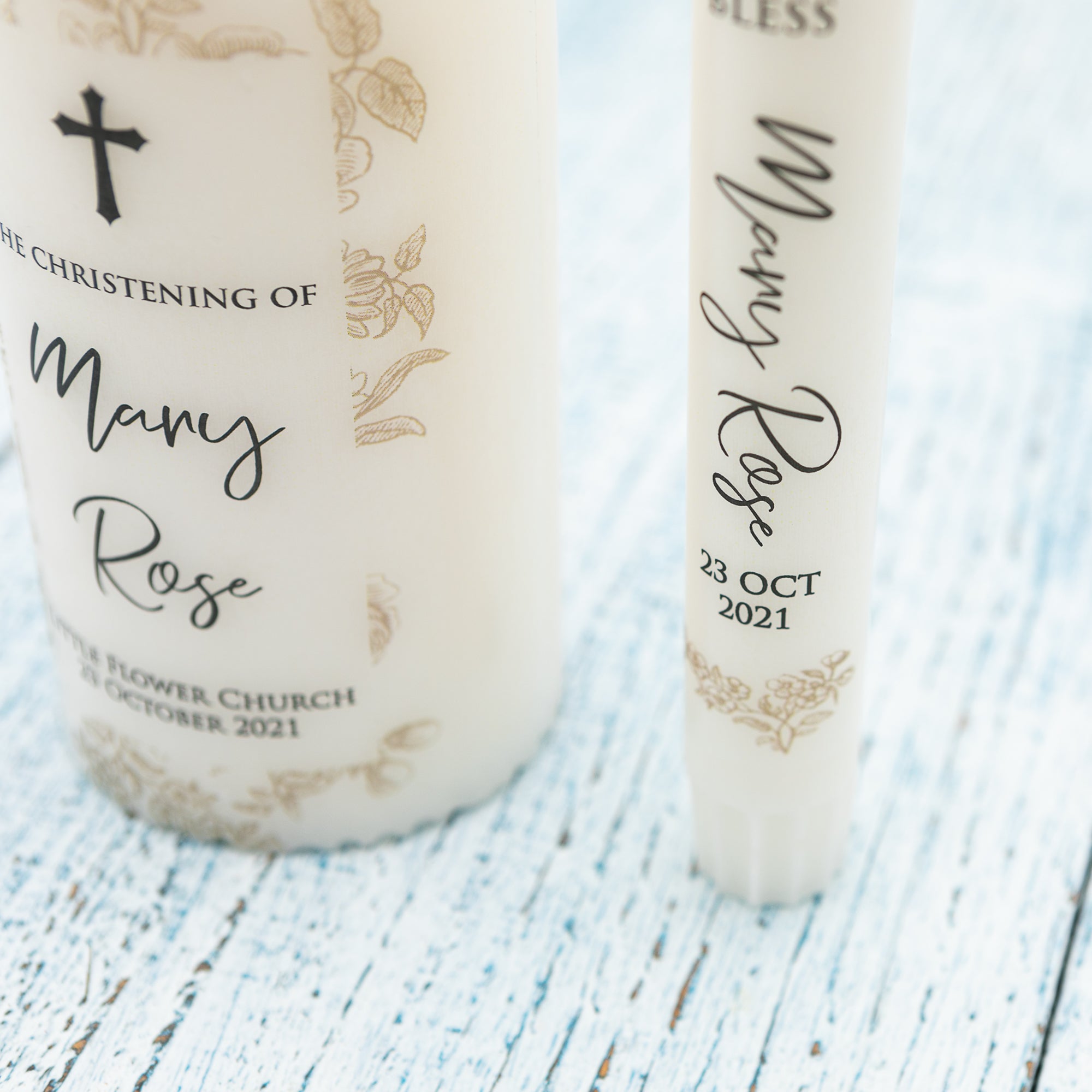 Personalised Baptism Candle, Christening Candle [B]