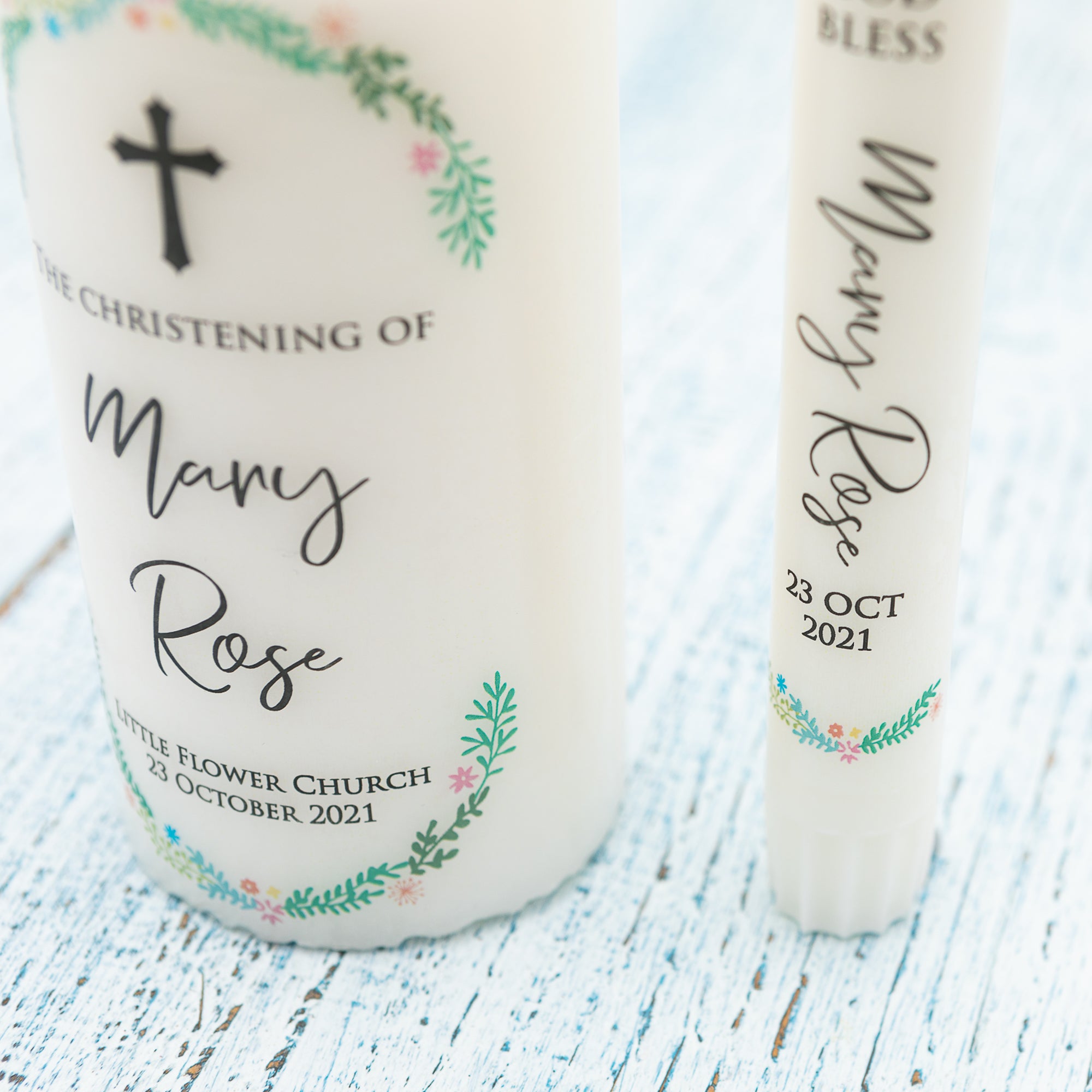 Personalised Baptism Candle, Christening Candle [C]