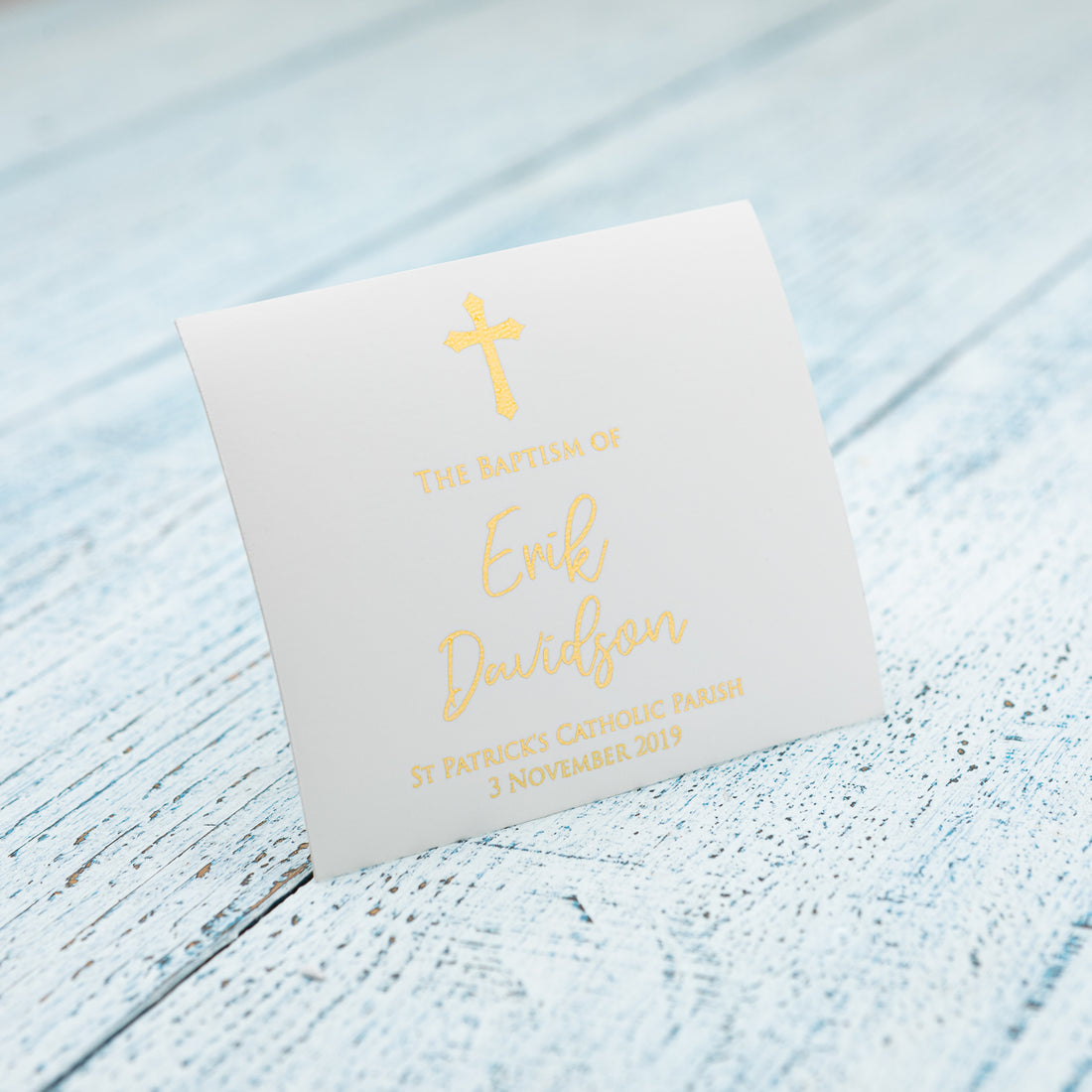 Personalised Real Foil Water-slide Decal. Baptism, Christening, Wedding - Personalised tatoo - Younique Gifts Melbourne