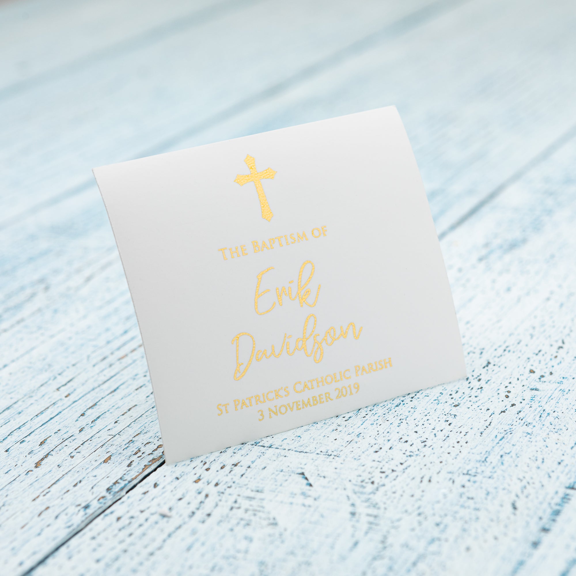Personalised Real Foil Water-slide Decal. Baptism, Christening, Wedding - Personalised tatoo - Younique Gifts Melbourne