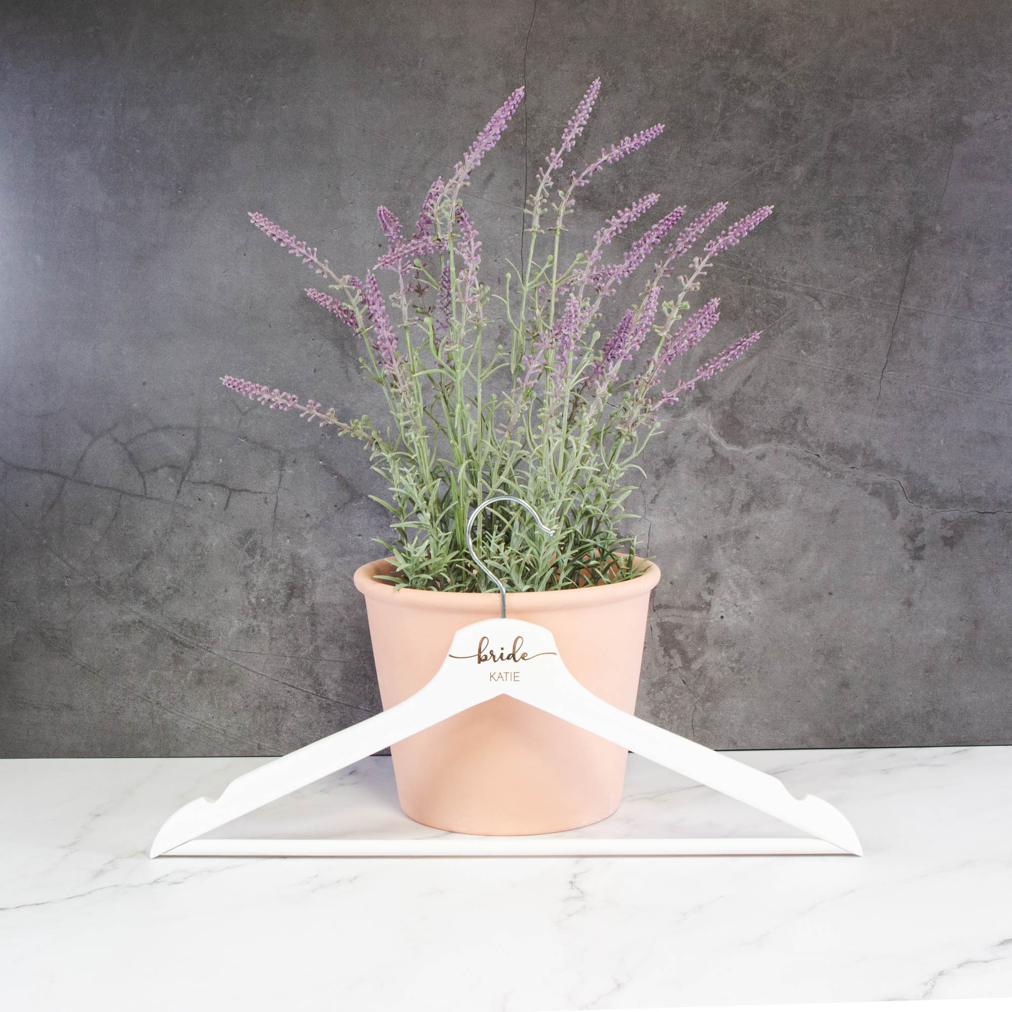 Personalised Bridal Coat and Wedding Dress Hanger [Char1]