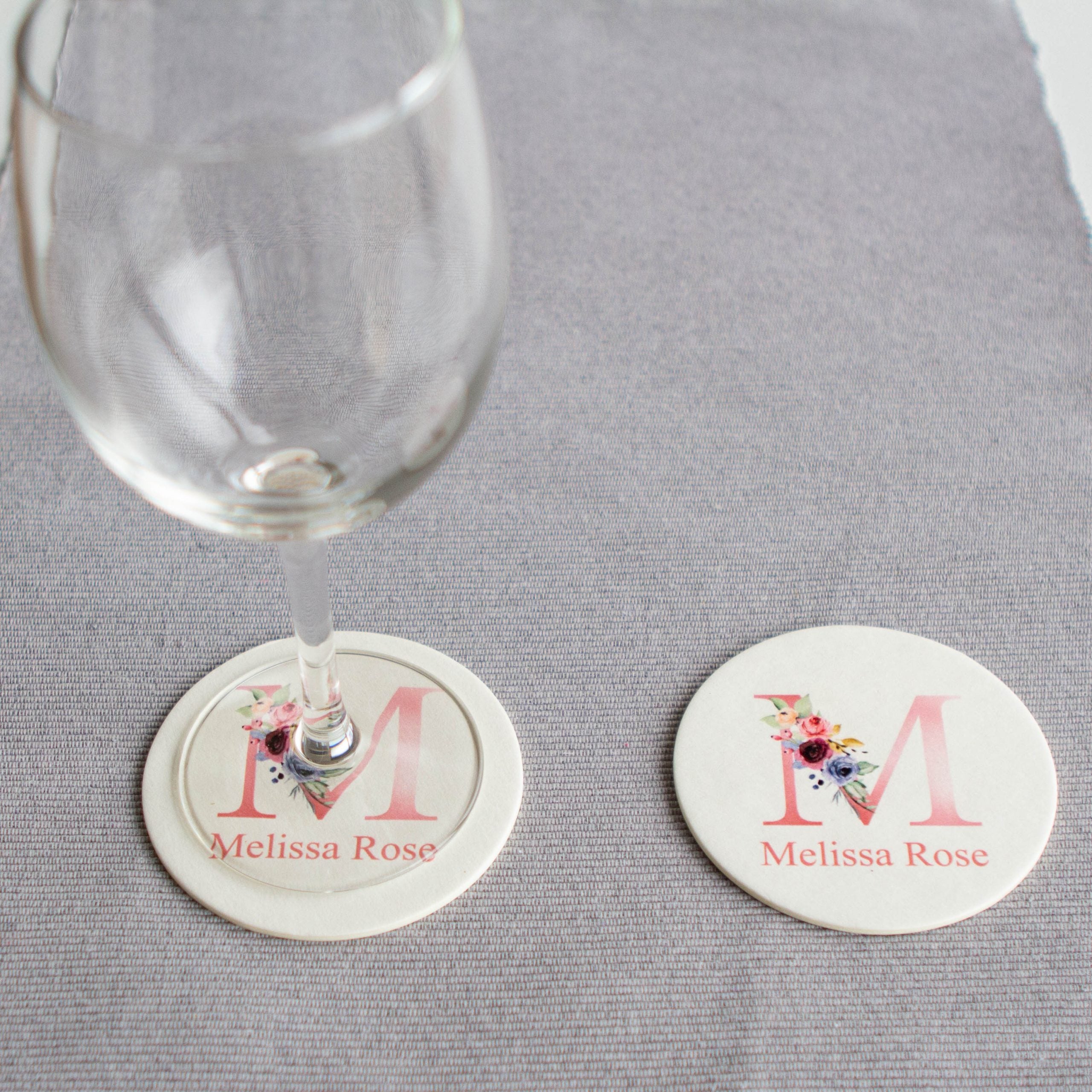 Custom printed Coasters - Bachelorette Party, Bespoke Coaster, Wedding party favour bomboniere, place card